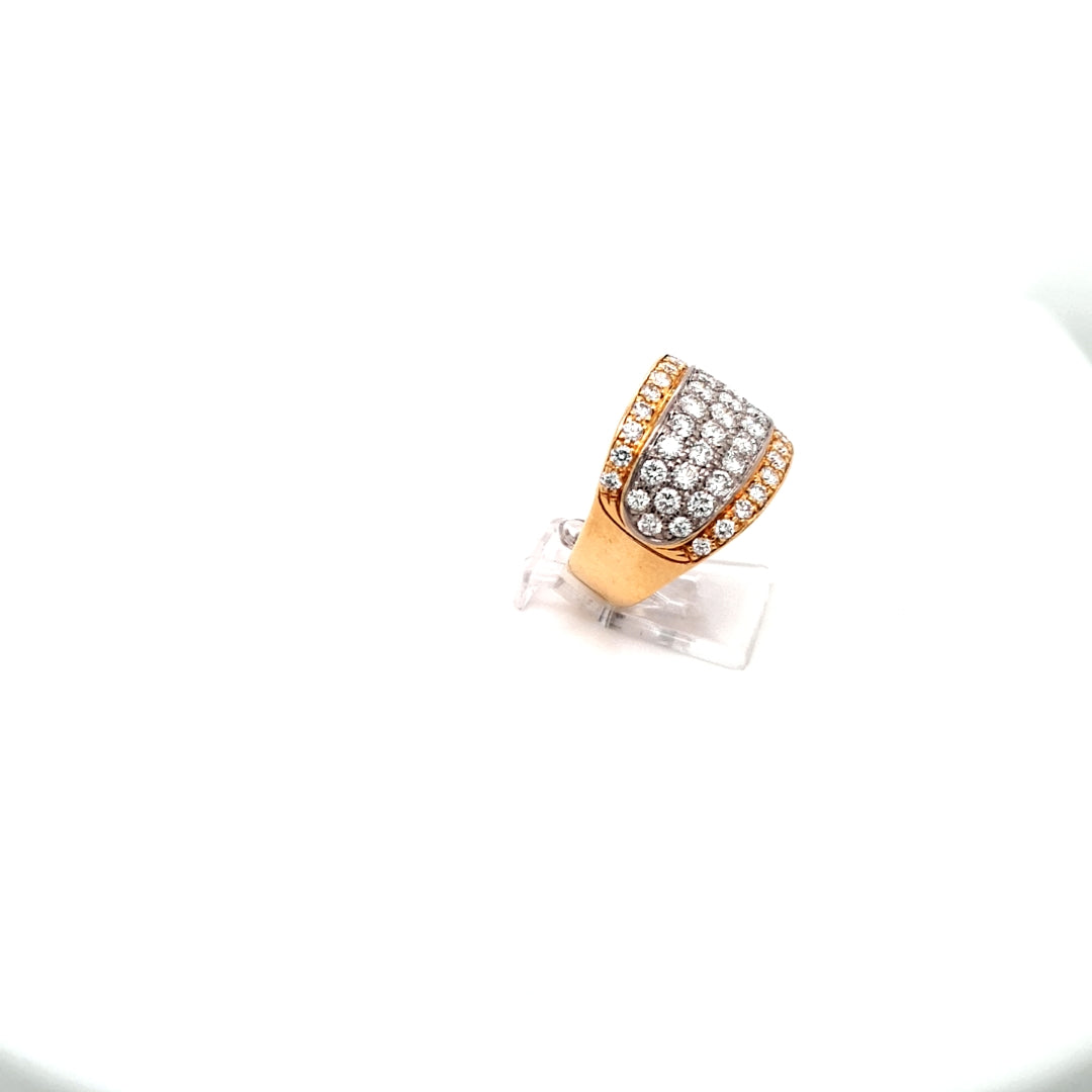 Damen Ring Gelbgold 750 18 kt 53 Brillanten *55* Schmuck Geschenk