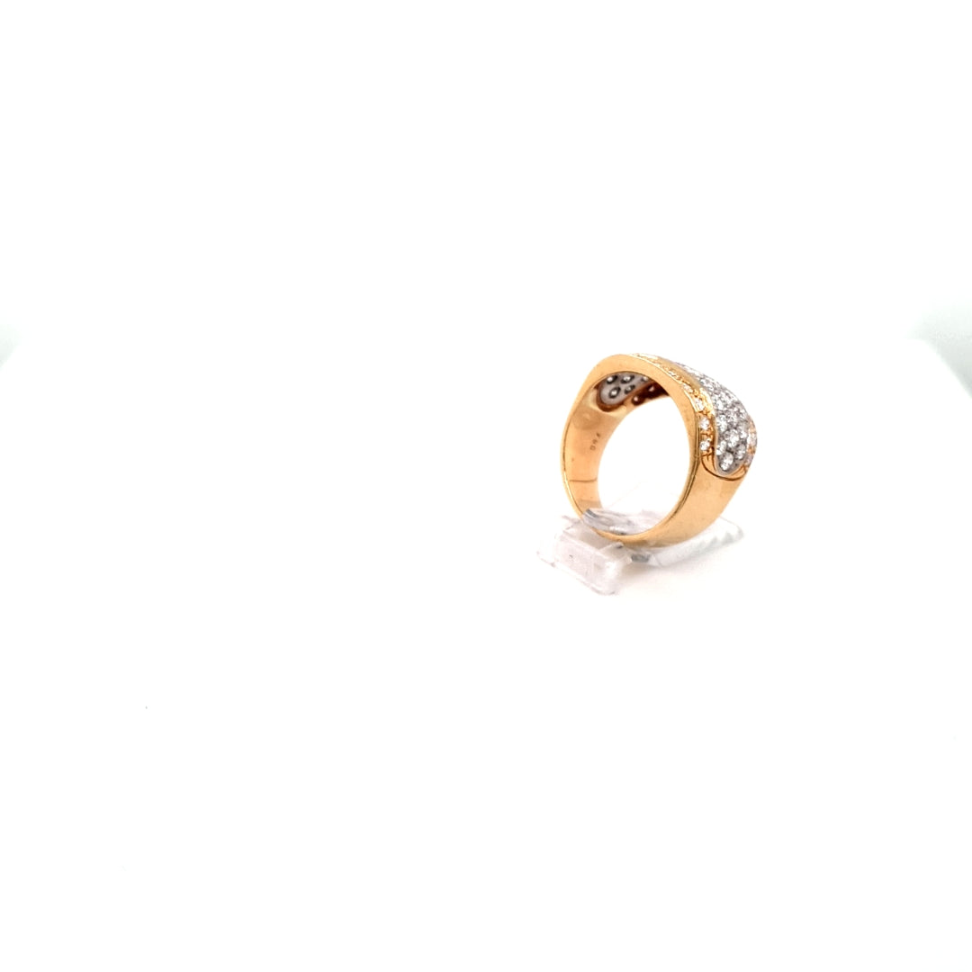 Damen Ring Gelbgold 750 18 kt 53 Brillanten *55* Schmuck Geschenk