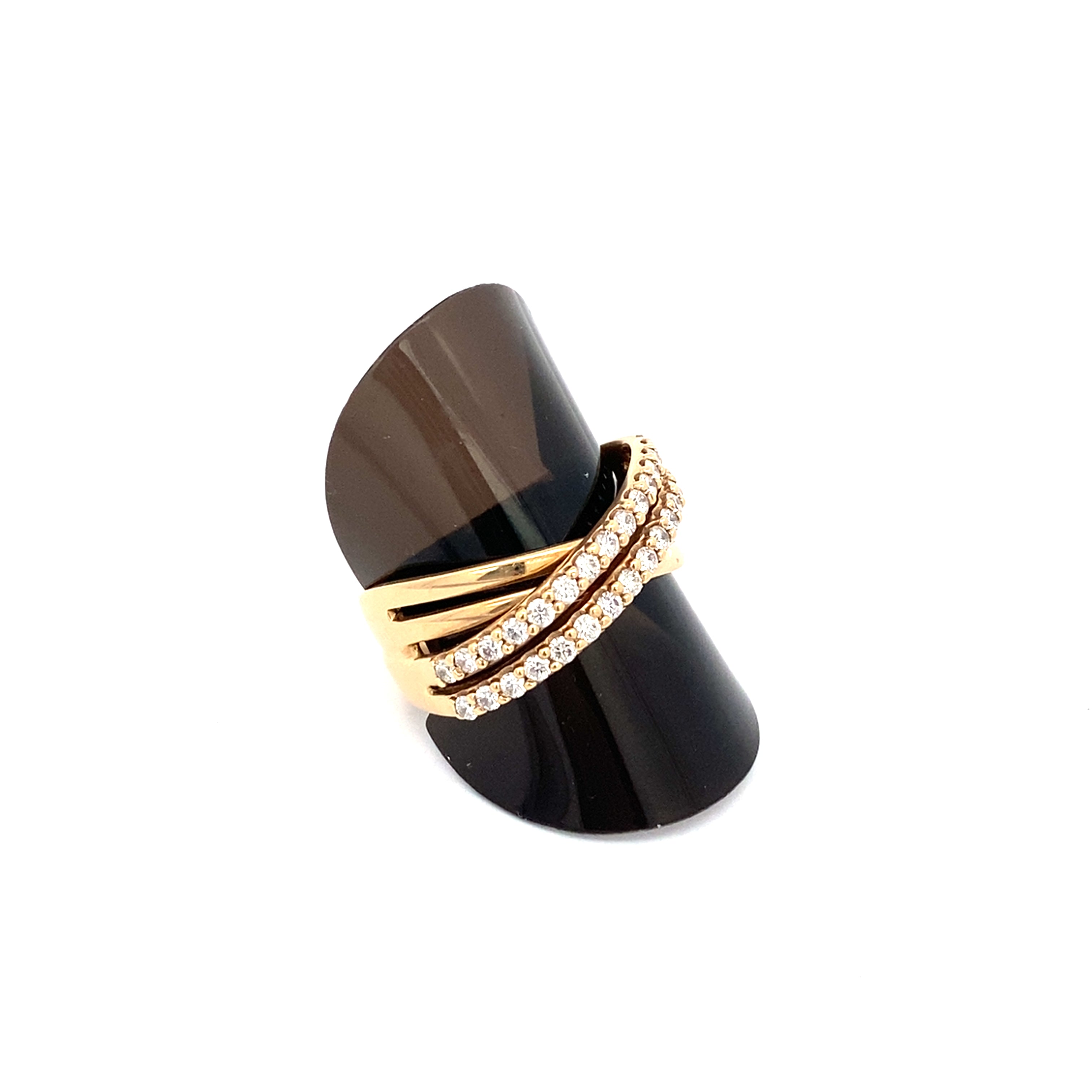 Brillantenring Gelbgold 585 30 Brillanten zusammen ca.0,6 ct