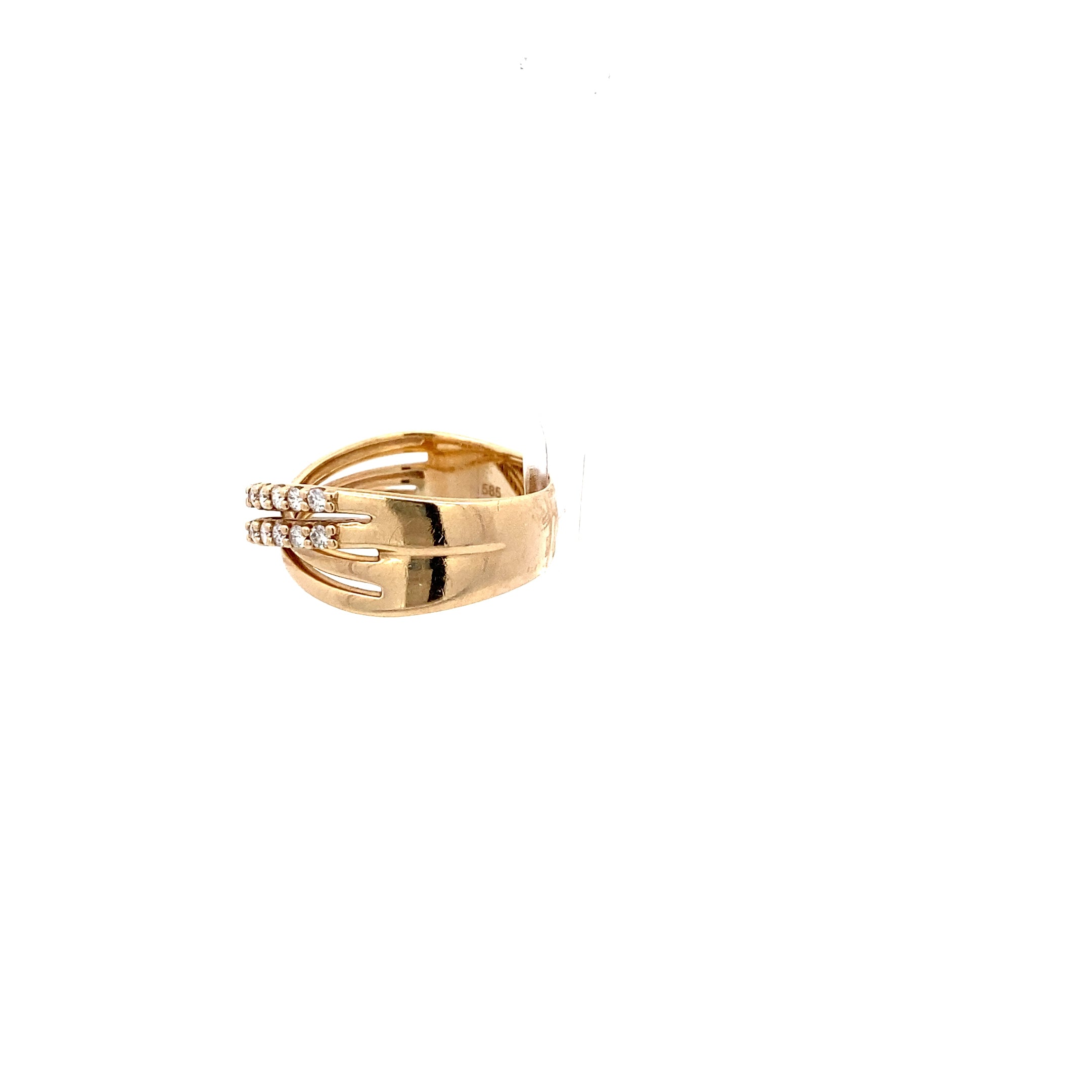 Brillantenring Gelbgold 585 30 Brillanten zusammen ca.0,6 ct