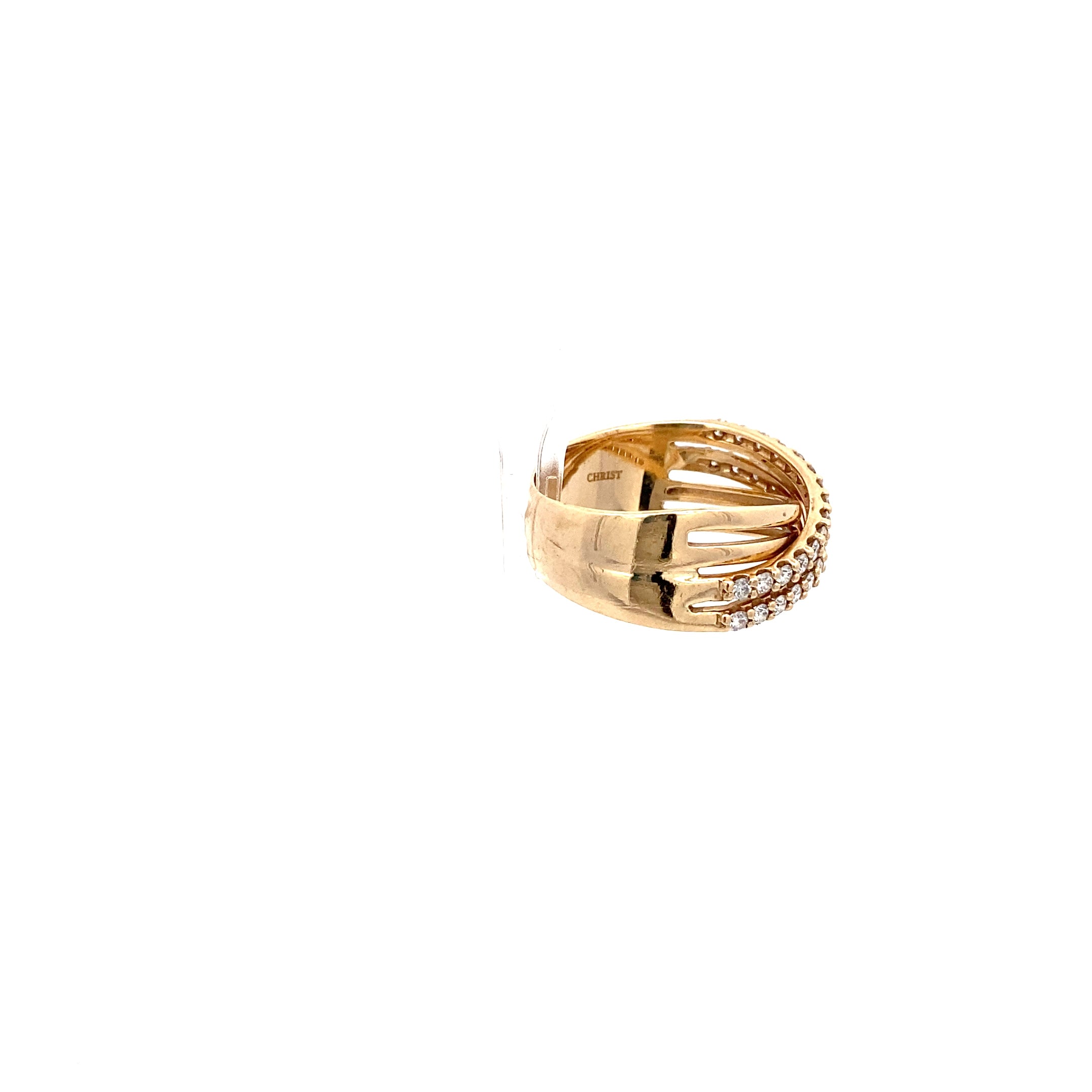 Brillantenring Gelbgold 585 30 Brillanten zusammen ca.0,6 ct