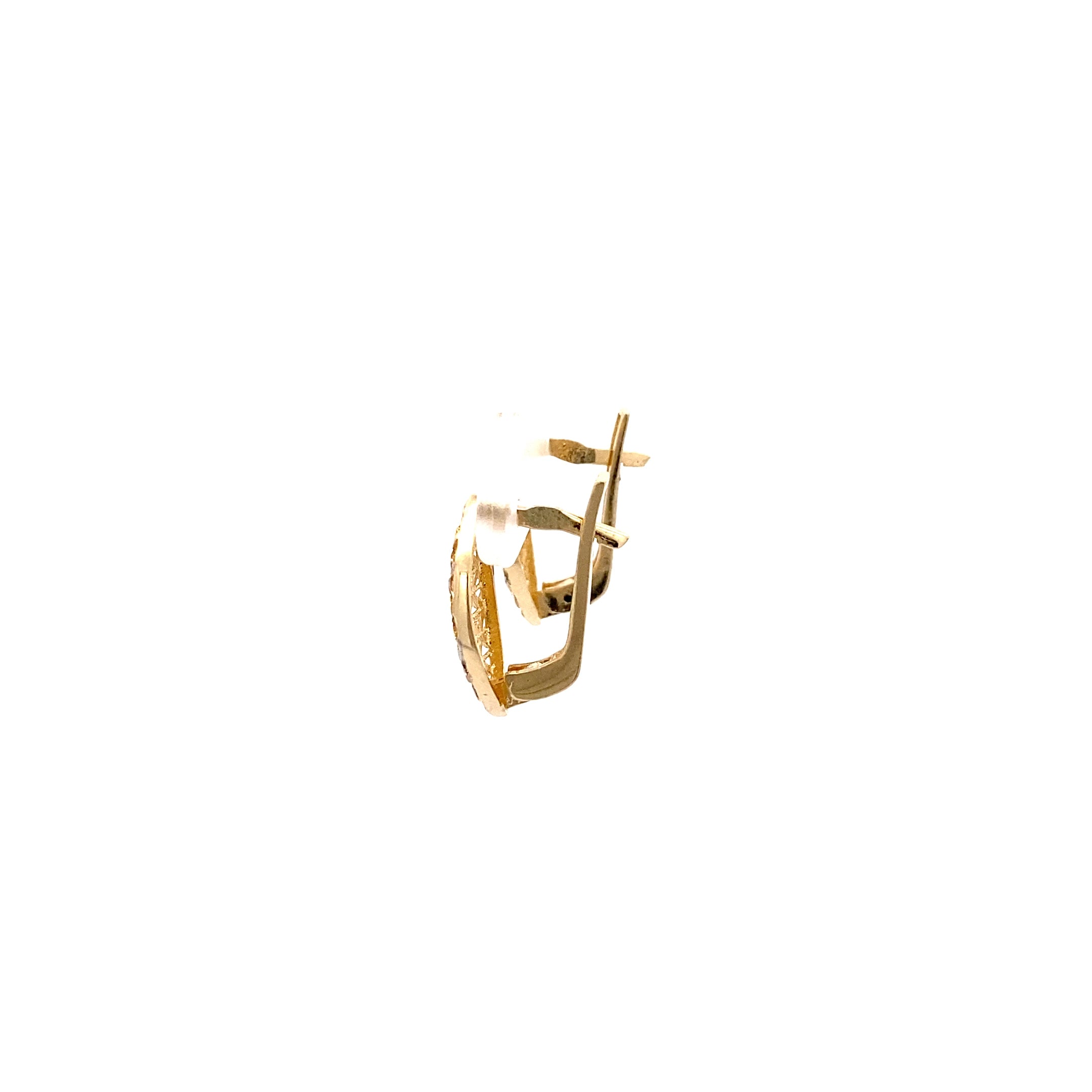 Ohrringe Gelbgold und Weißgold