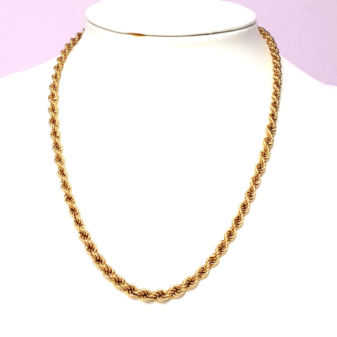Kordel Kette Gelb Gold 750 Schmuck Damen Geschenk