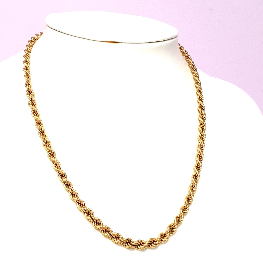 Kordel Kette Gelb Gold 750 Schmuck Damen Geschenk