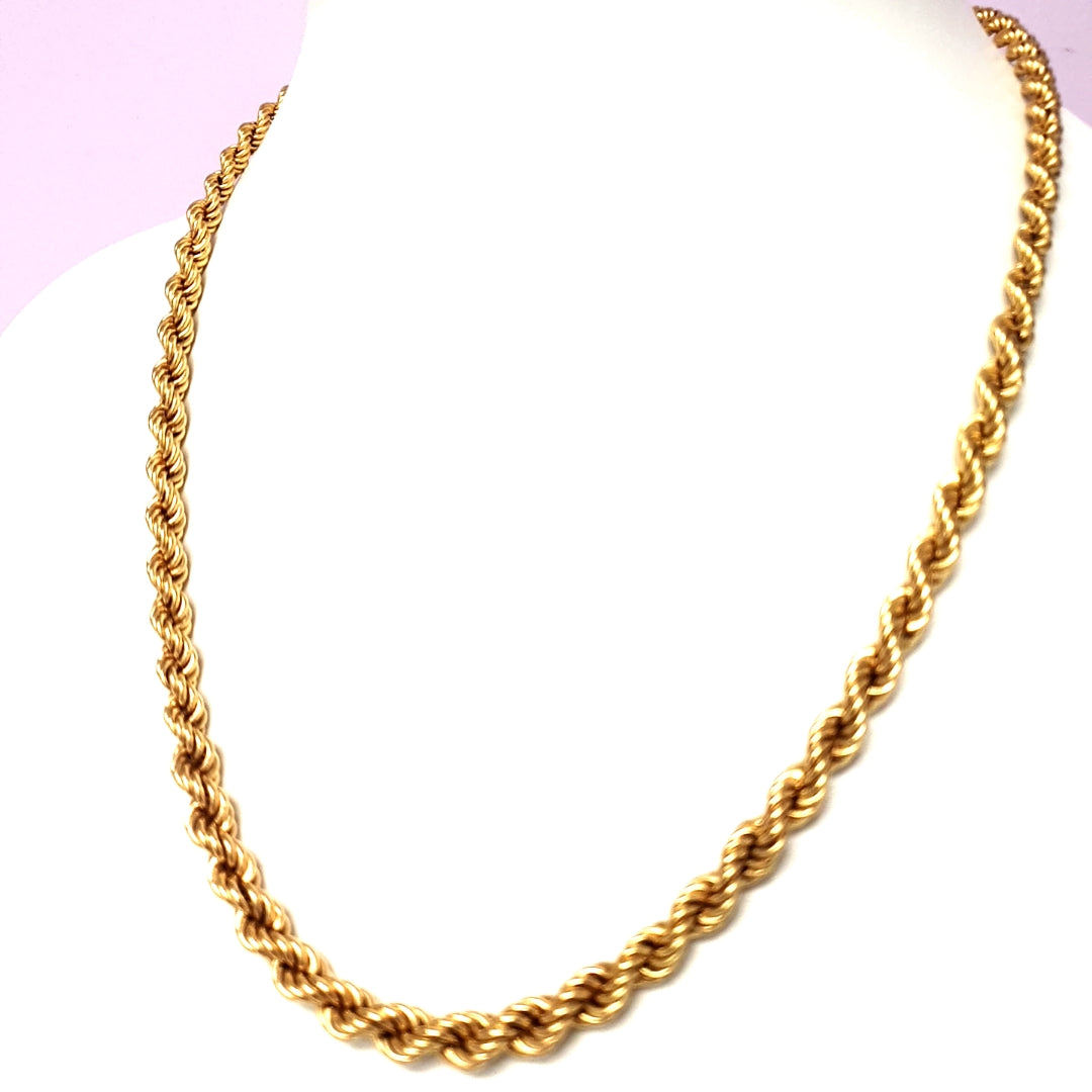Kordel Kette Gelb Gold 750 Schmuck Damen Geschenk