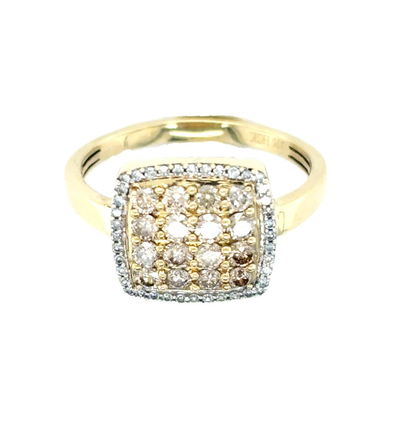 Ring Gelbgold Brillanten 375/9kt Gr. 62