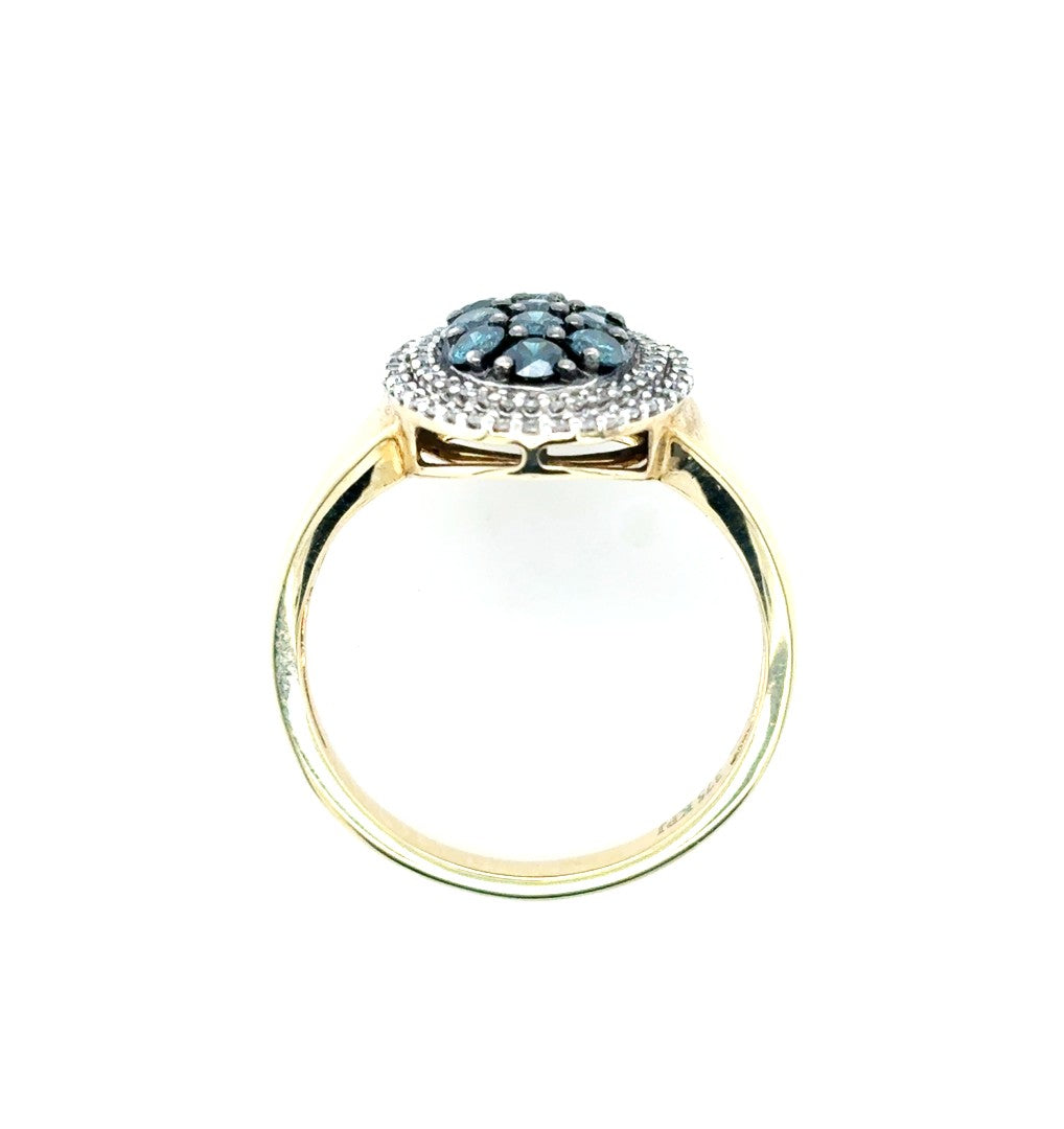 Damenring Gelbgold Diamanten 375/9kt Gr. 63