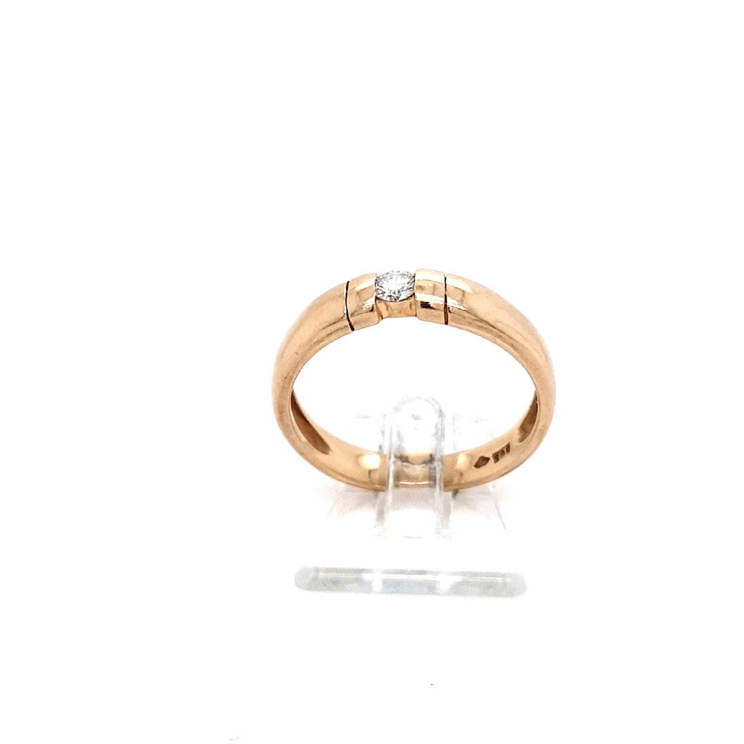 Ring Gelb Gold 585 Brillant Schmuck Damen Geschenk