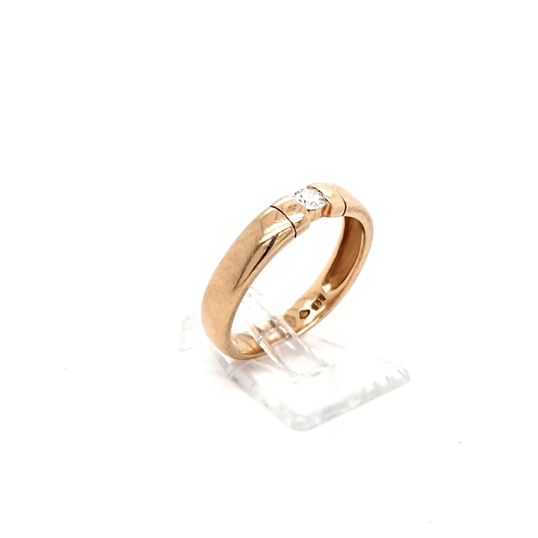 Ring Gelb Gold 585 Brillant Schmuck Damen Geschenk
