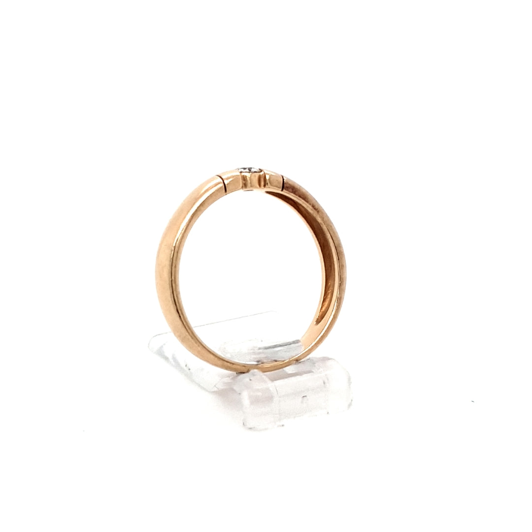 Ring Gelb Gold 585 Brillant Schmuck Damen Geschenk