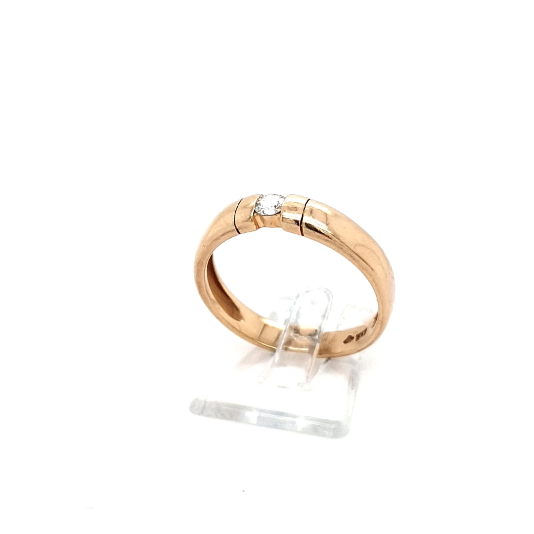 Ring Gelb Gold 585 Brillant Schmuck Damen Geschenk