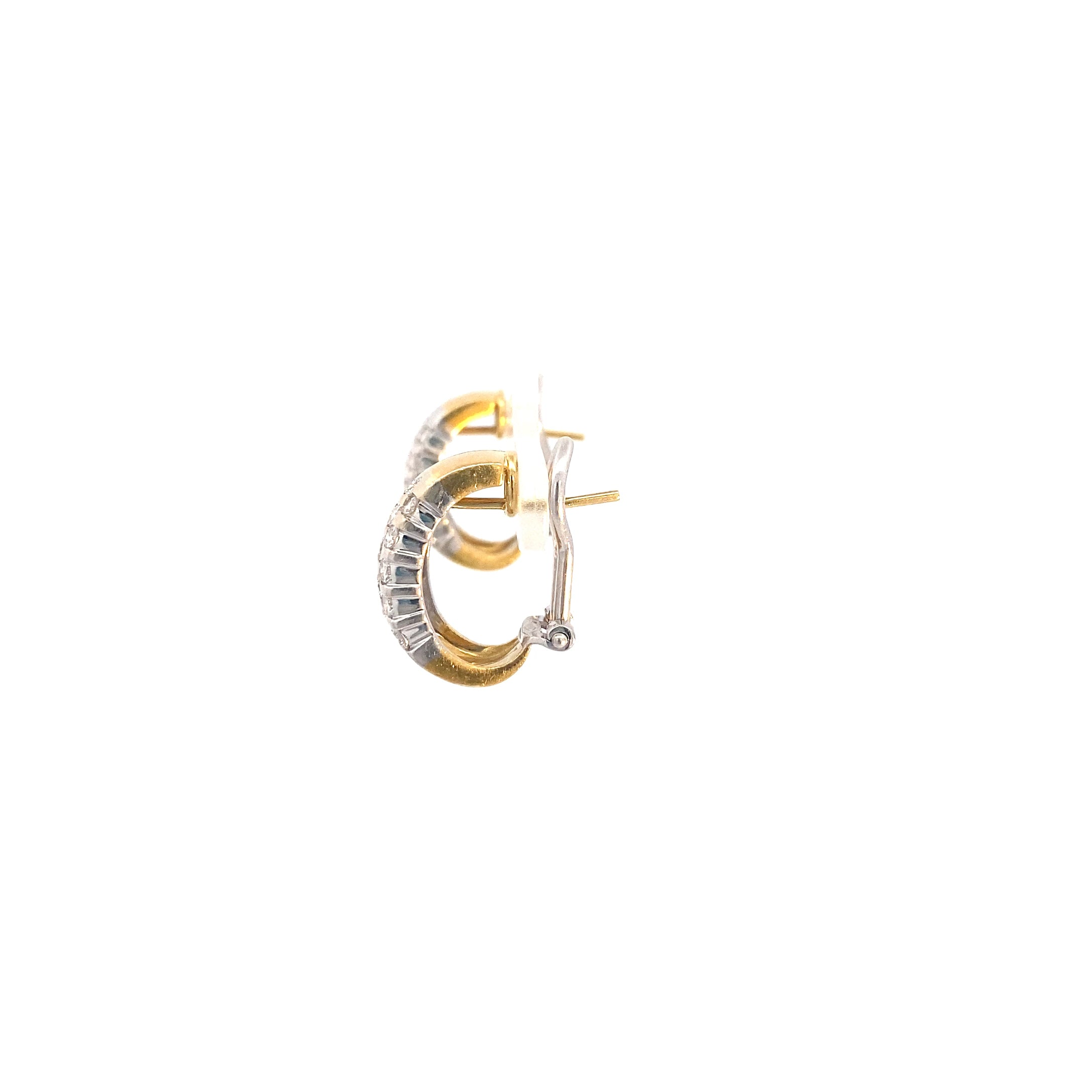 Ohrstecker Gelbgold, Weißgold mit Brillanten zsm. ca.3,35 ct