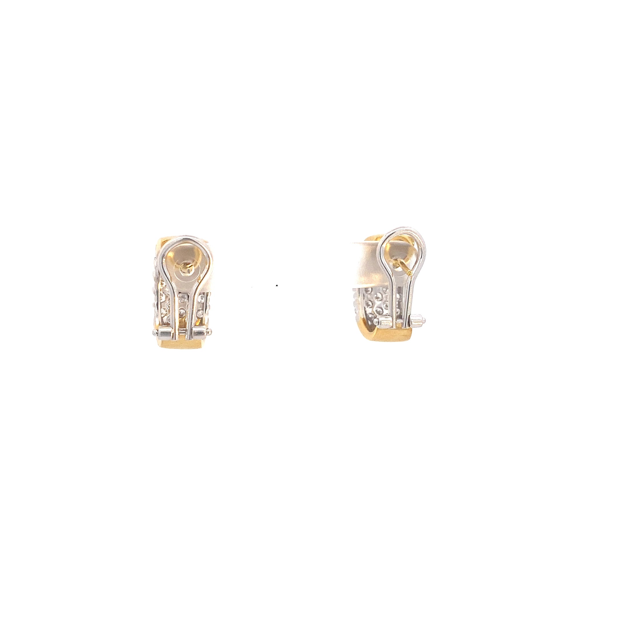 Ohrstecker Gelbgold, Weißgold mit Brillanten zsm. ca.3,35 ct
