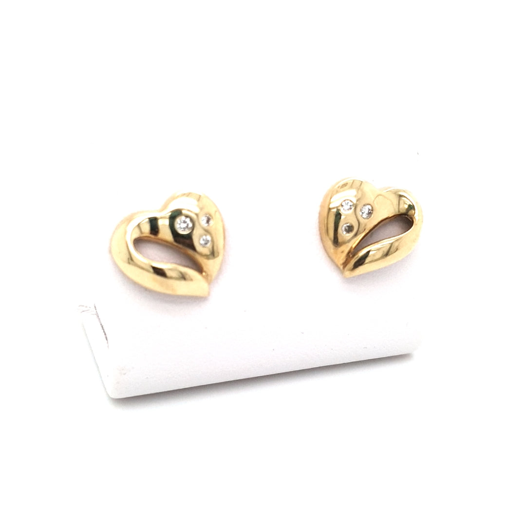 Damen Ohrstecker Gelbgold Brillanten 585/14 kt Schmuck Geschenk 205100