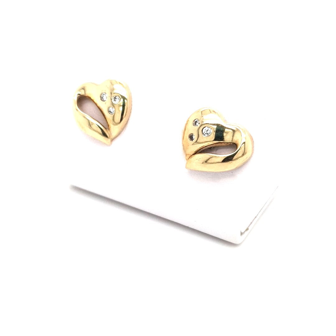 Damen Ohrstecker Gelbgold Brillanten 585/14 kt Schmuck Geschenk 205100