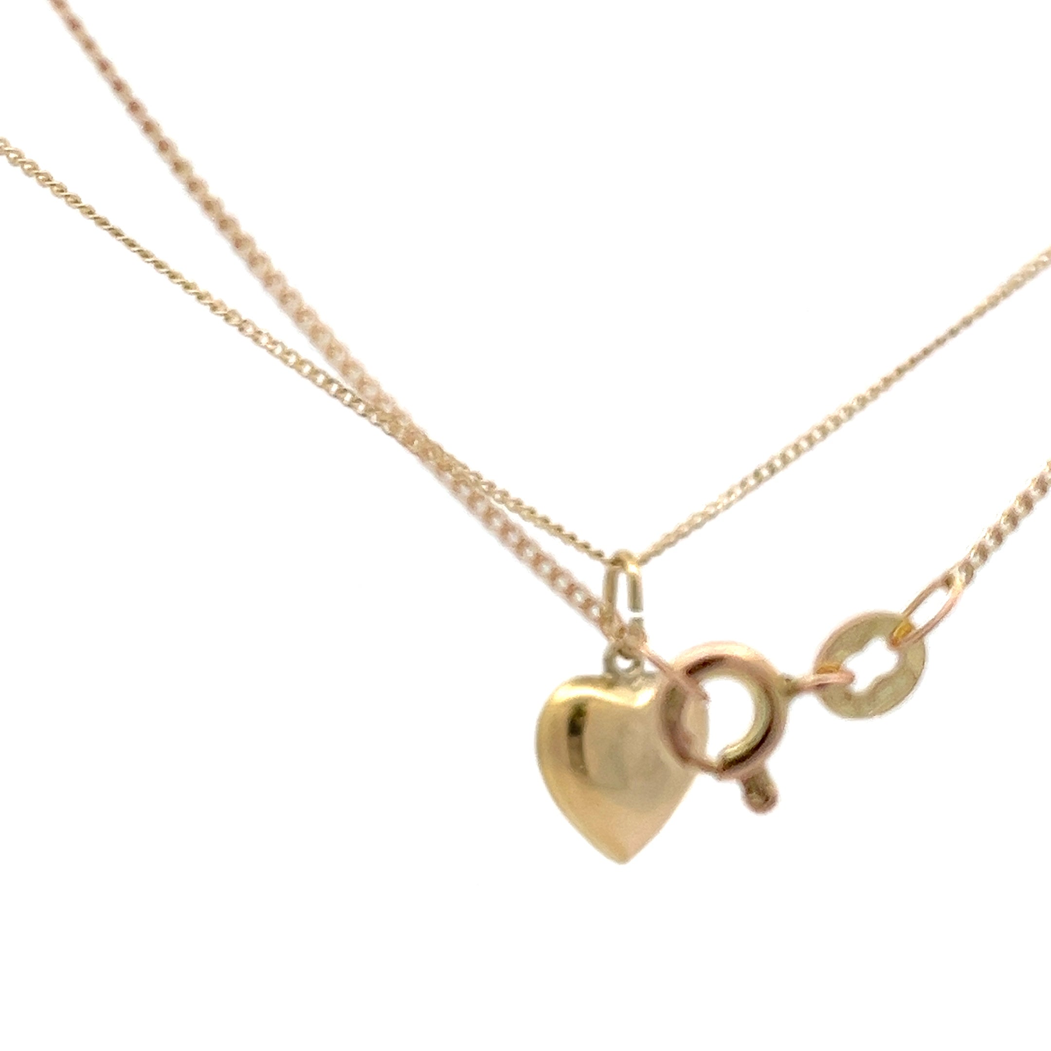 Kette mit Herz Anhänger Gelb Gold 333 8 Karat Schmuck