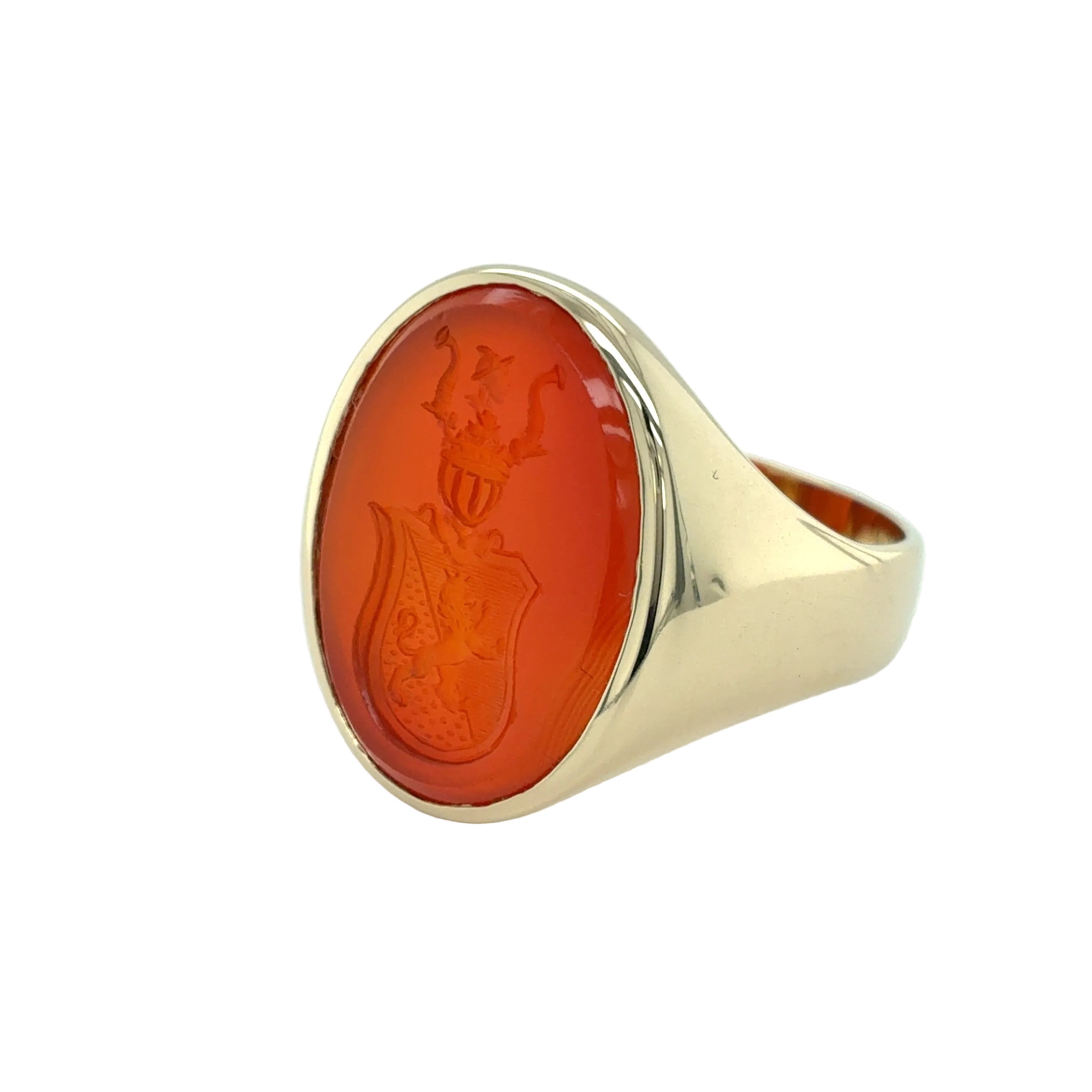 Siegelring Ring 585 Gelbgold 14kt Gold Gr. 68