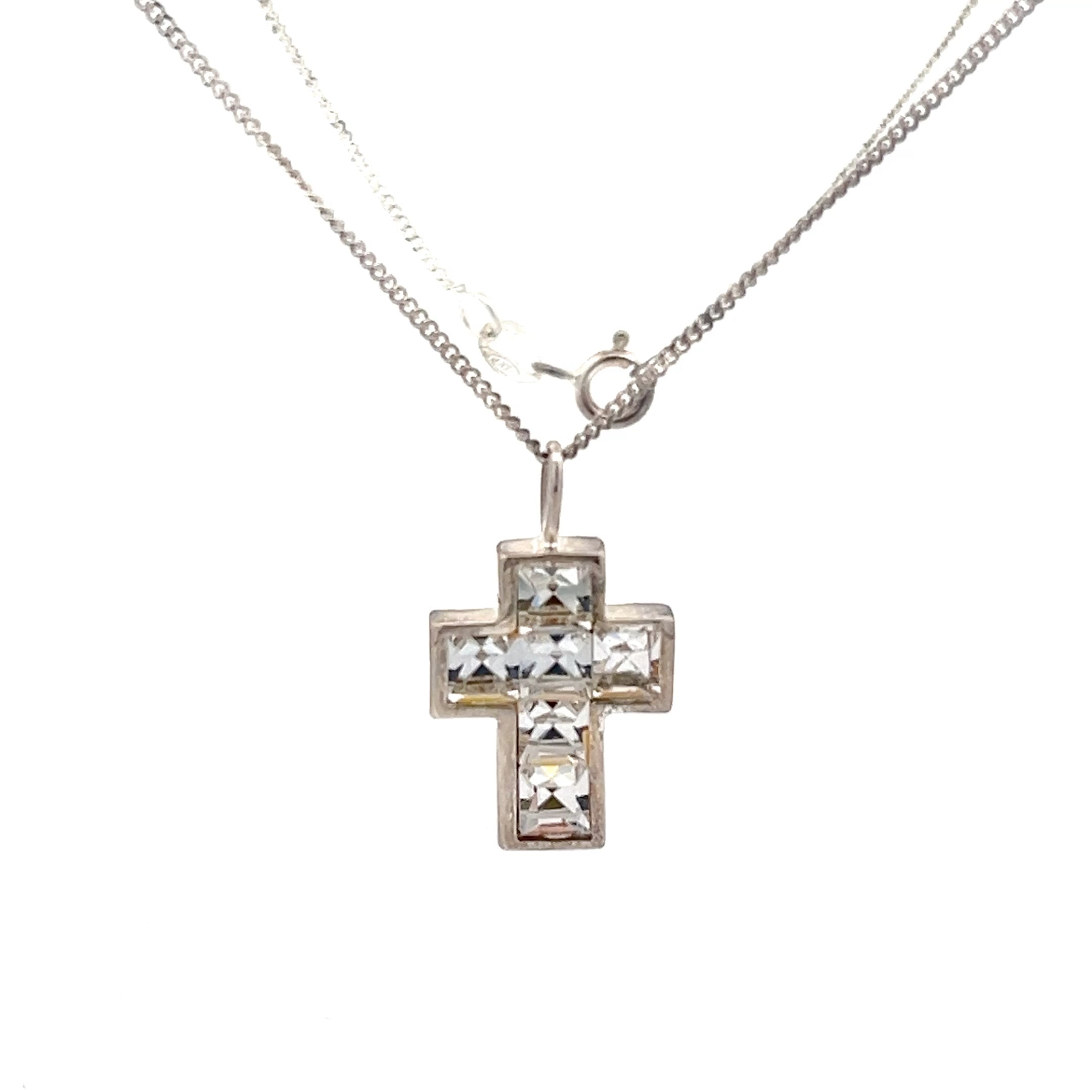 Kette mit Kreuz Anhänger Silber 925 Schmuck