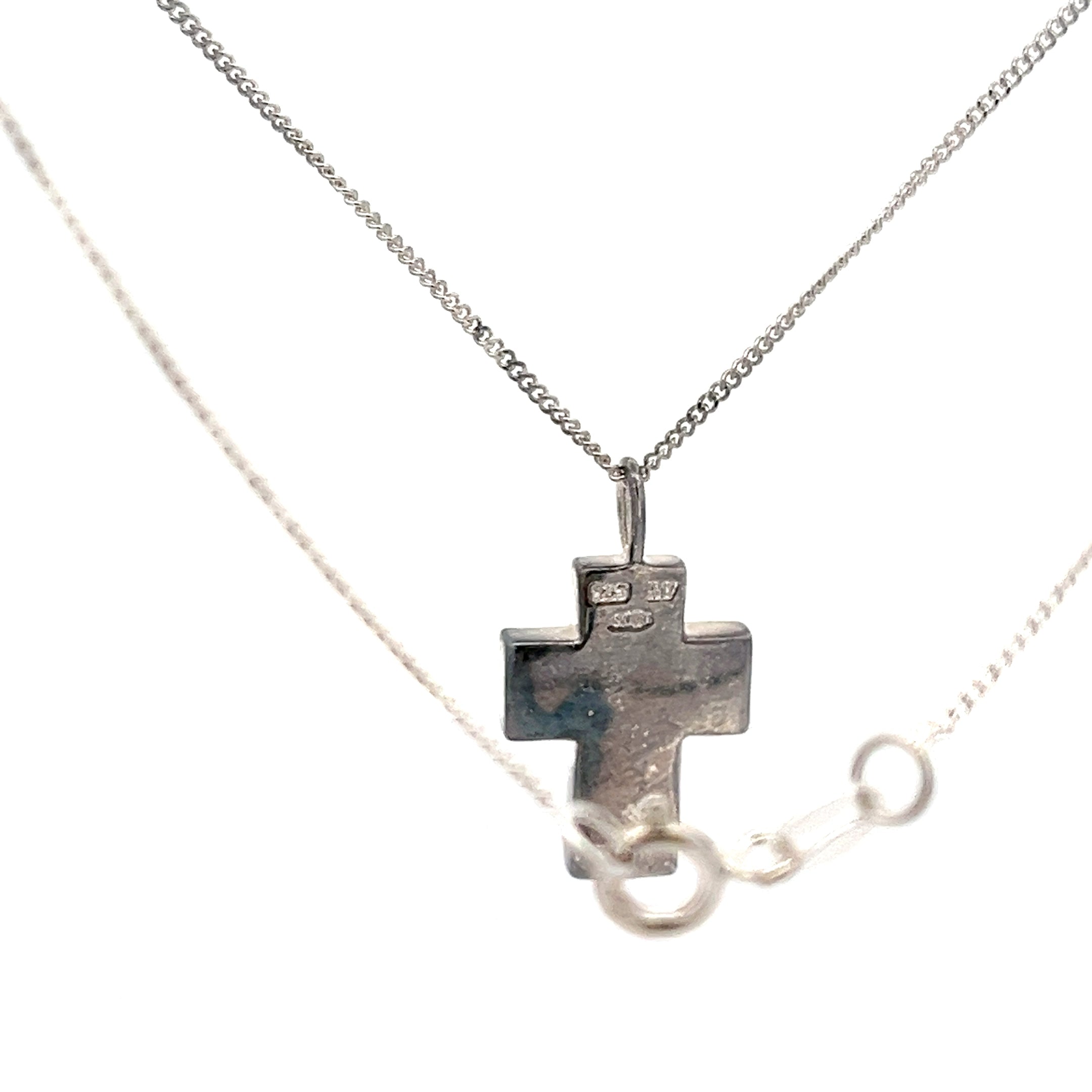 Kette mit Kreuz Anhänger Silber 925 Schmuck
