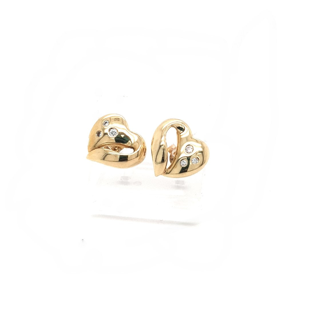 Damen Ohrstecker Gelbgold Brillanten 585/14 kt Schmuck Geschenk 205100