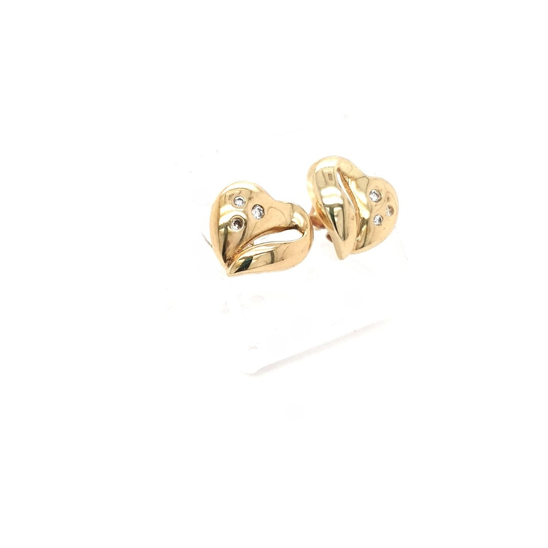 Damen Ohrstecker Gelbgold Brillanten 585/14 kt Schmuck Geschenk 205100