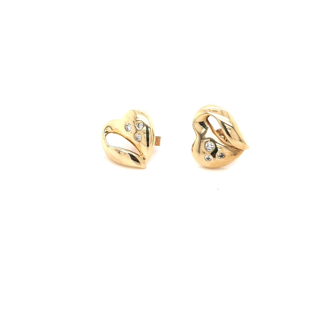 Damen Ohrstecker Gelbgold Brillanten 585/14 kt Schmuck Geschenk 205100