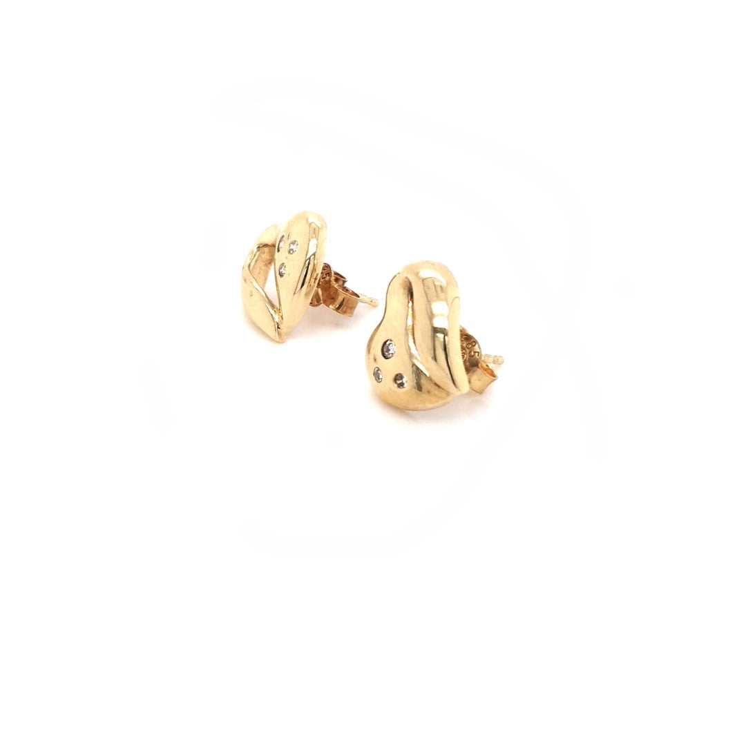 Damen Ohrstecker Gelbgold Brillanten 585/14 kt Schmuck Geschenk 205100