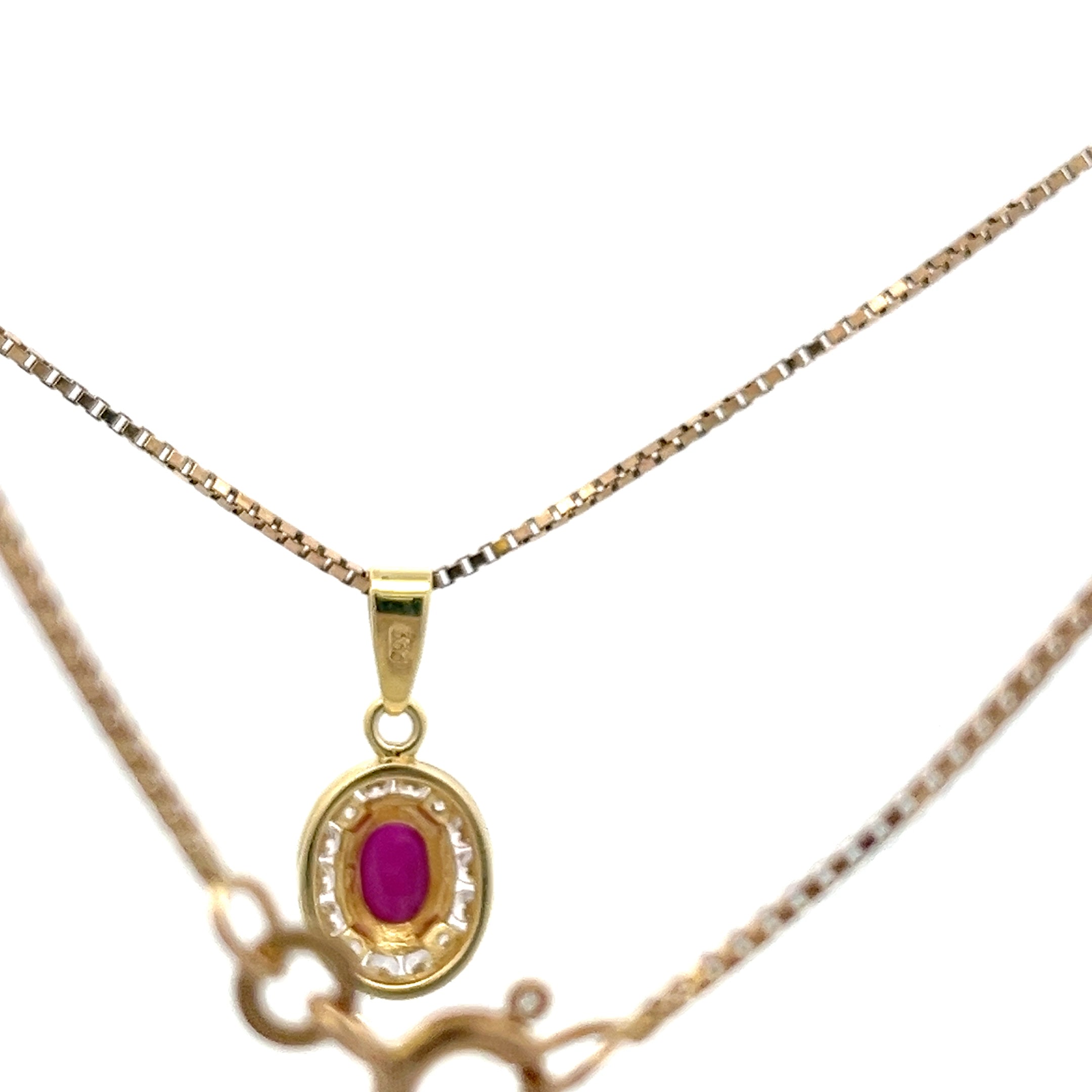 Kette mit Anhänger Gelb Gold 333 8 Karat Schmuck