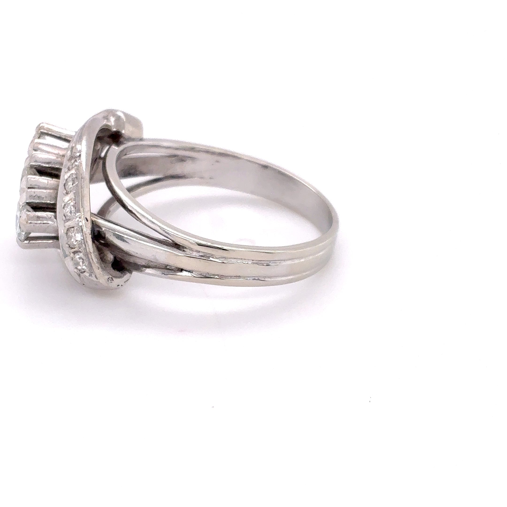 Ring Goldring Brillant Diamant 585/14 Karat Weißgold Gr.58