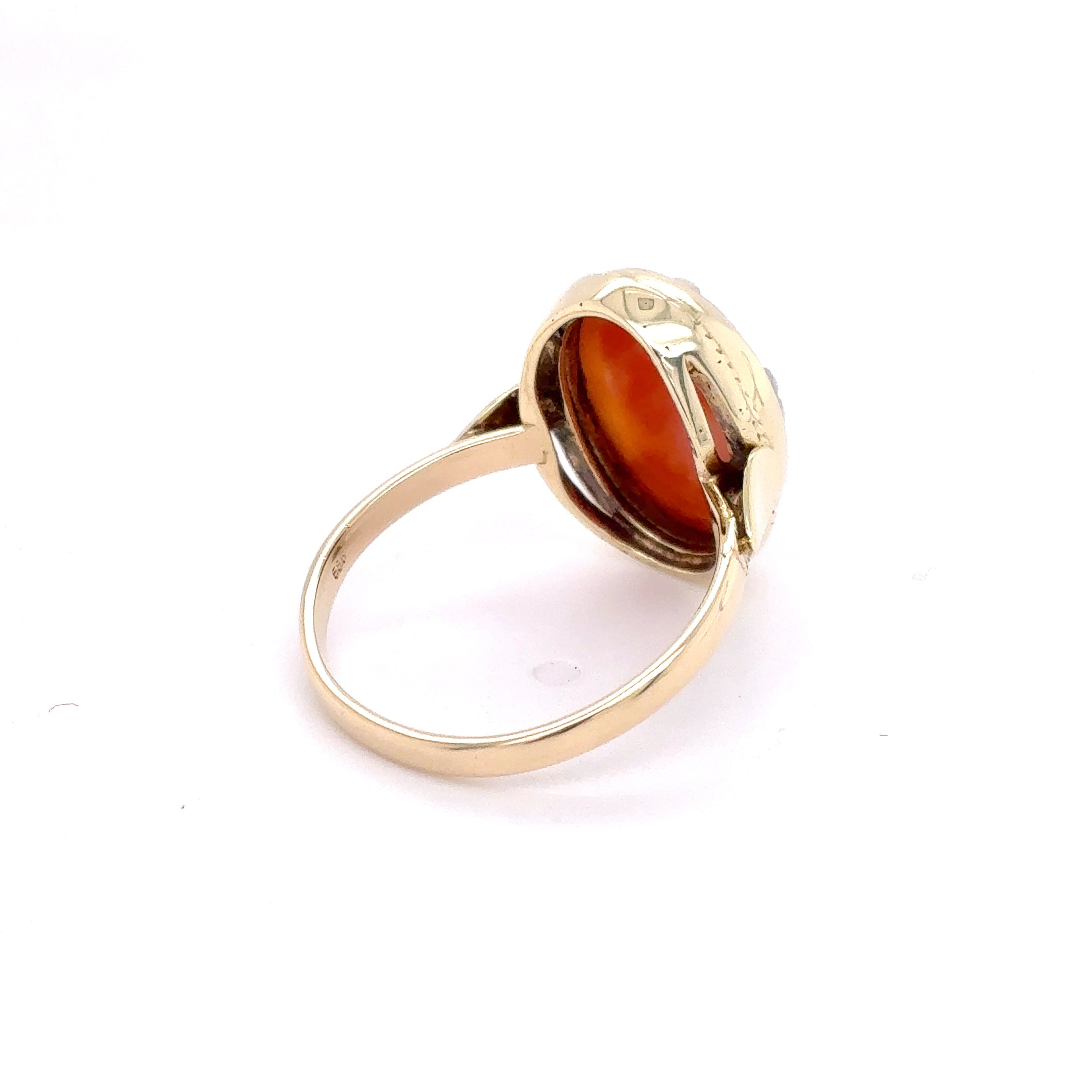 Damenring Gemme Ring 585 Gelbgold 14kt Gold Gr. 52