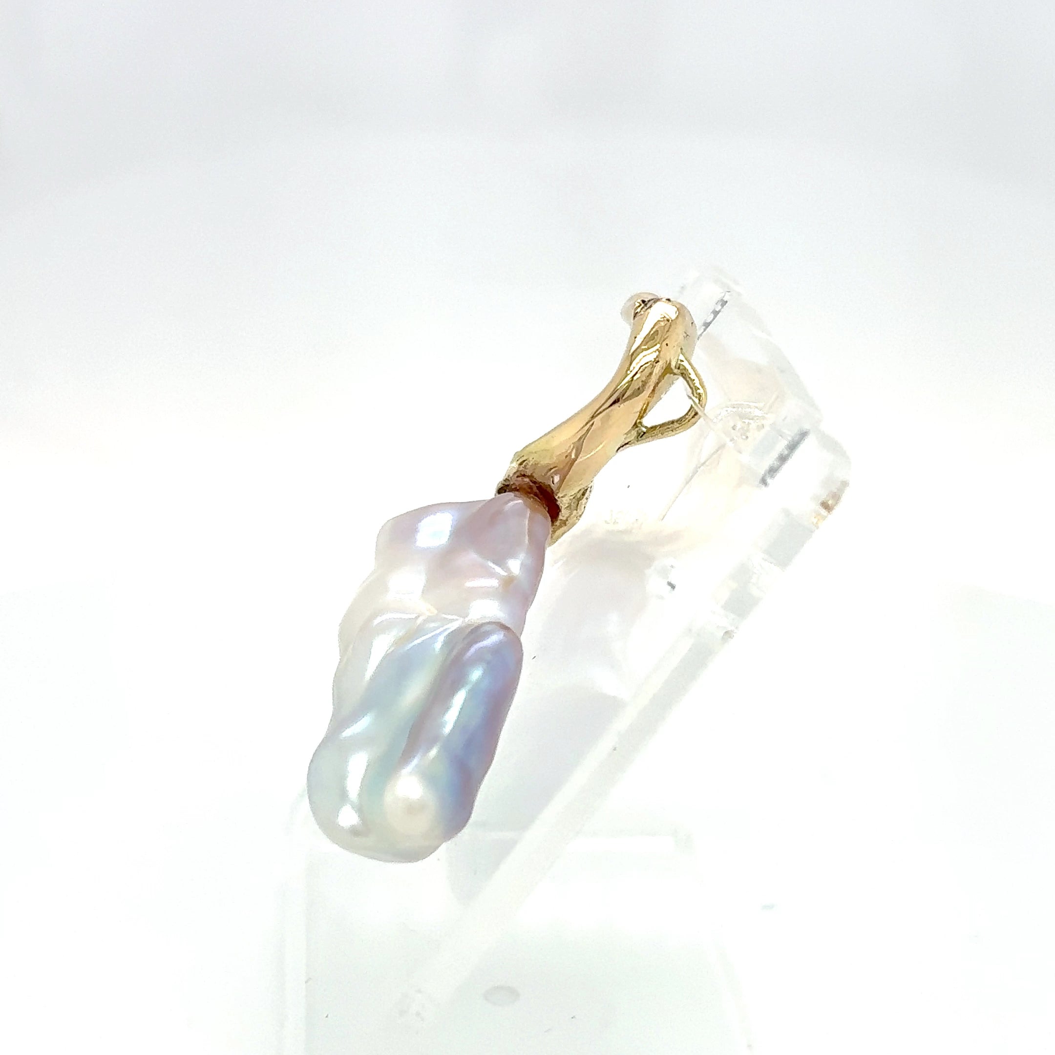 Anhänger Schwan Gold 750 Gelbgold Brillant Perle