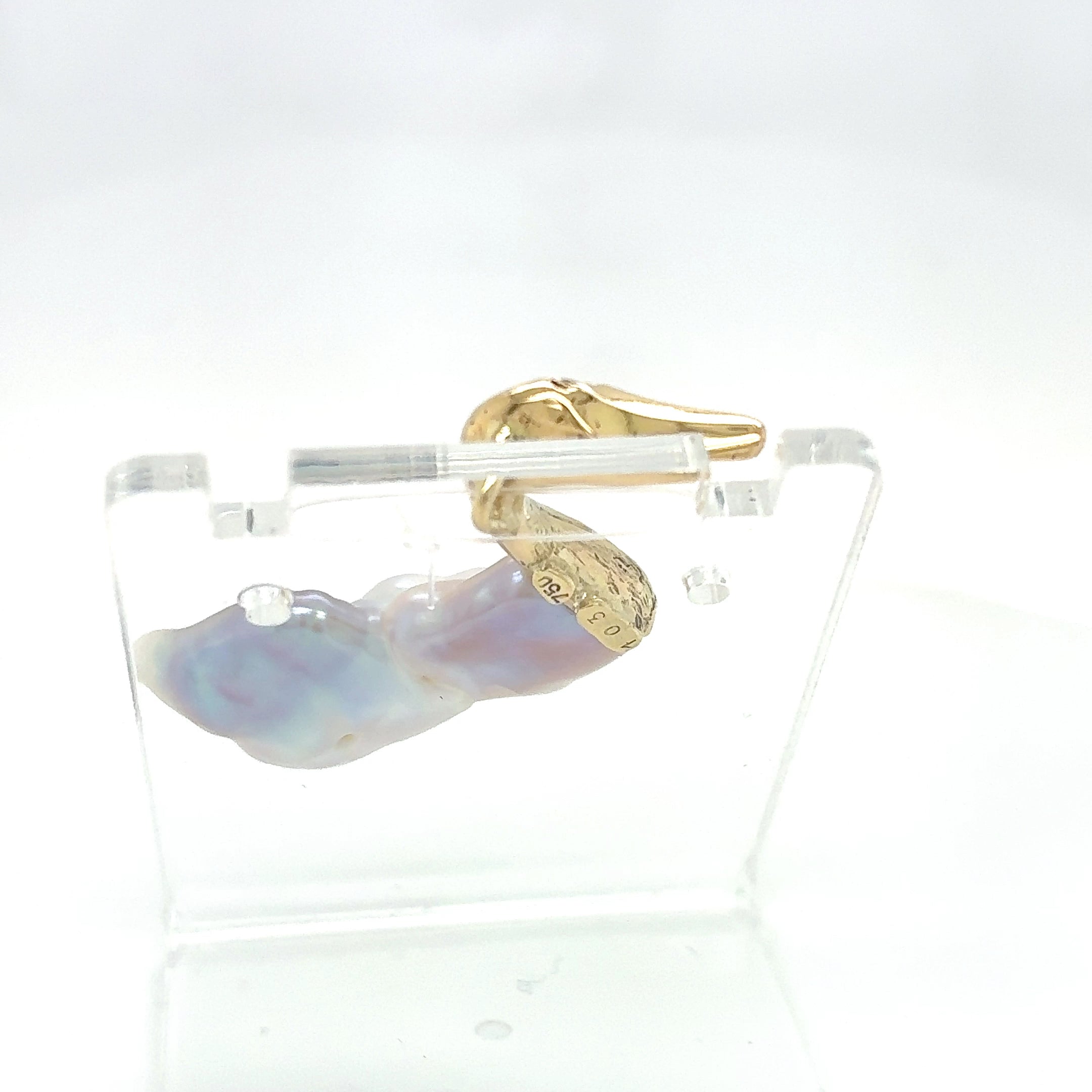 Anhänger Schwan Gold 750 Gelbgold Brillant Perle