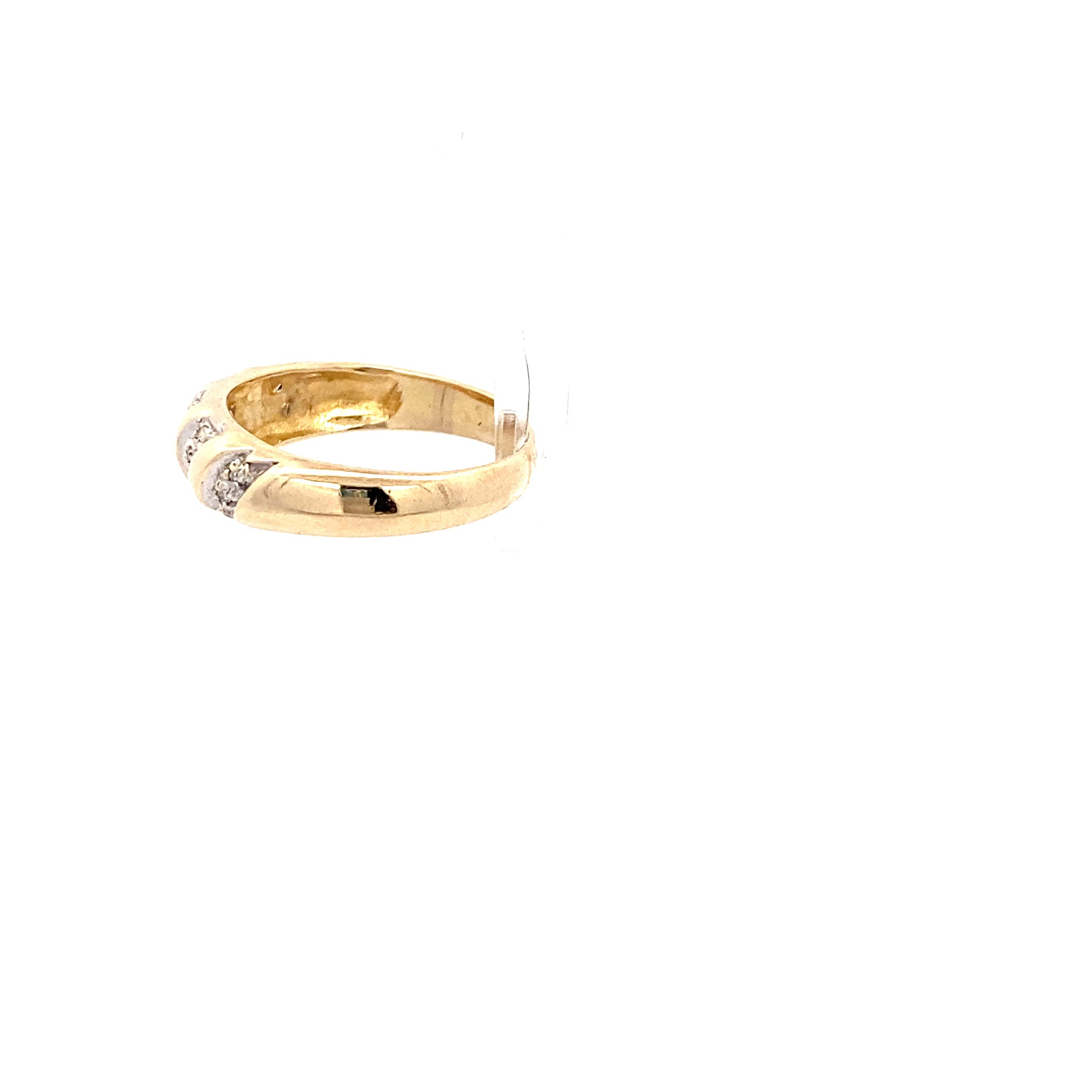 Damenring Gelbgold/Weißgold 333 mit 13 Brillanten