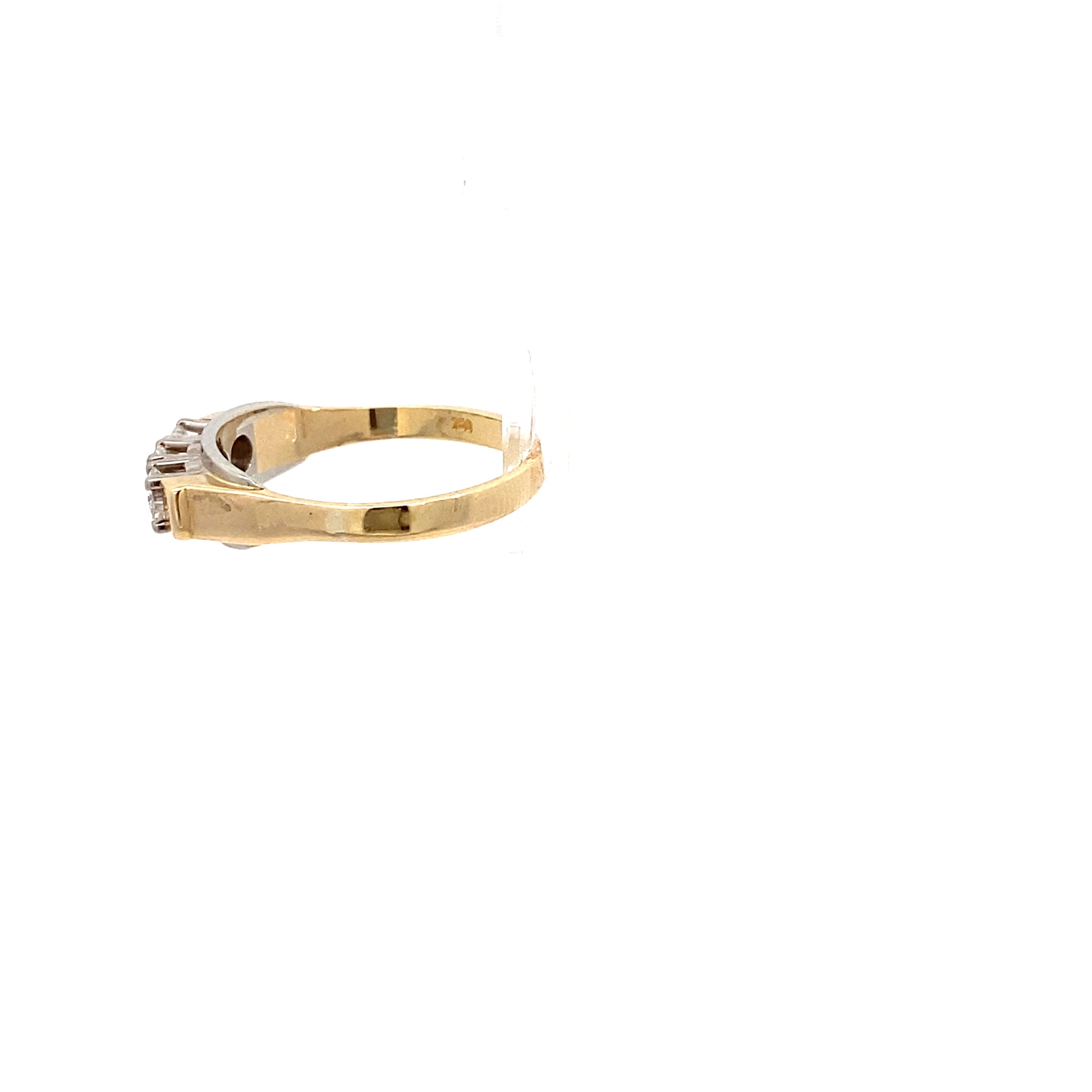 Brillantring Gelbgold/Weißgold 750