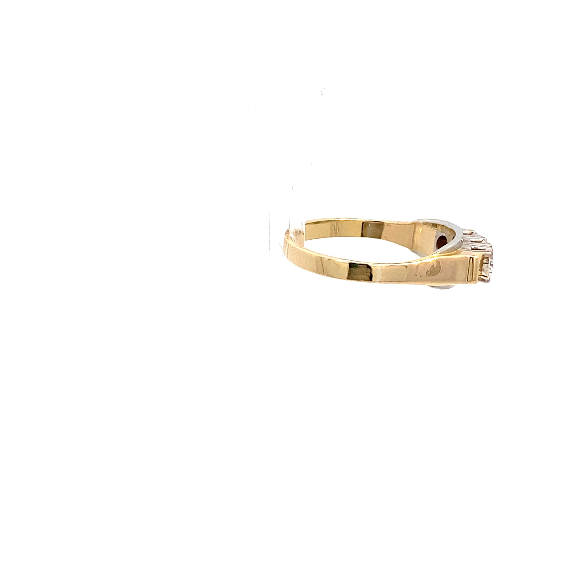 Brillantring Gelbgold/Weißgold 750