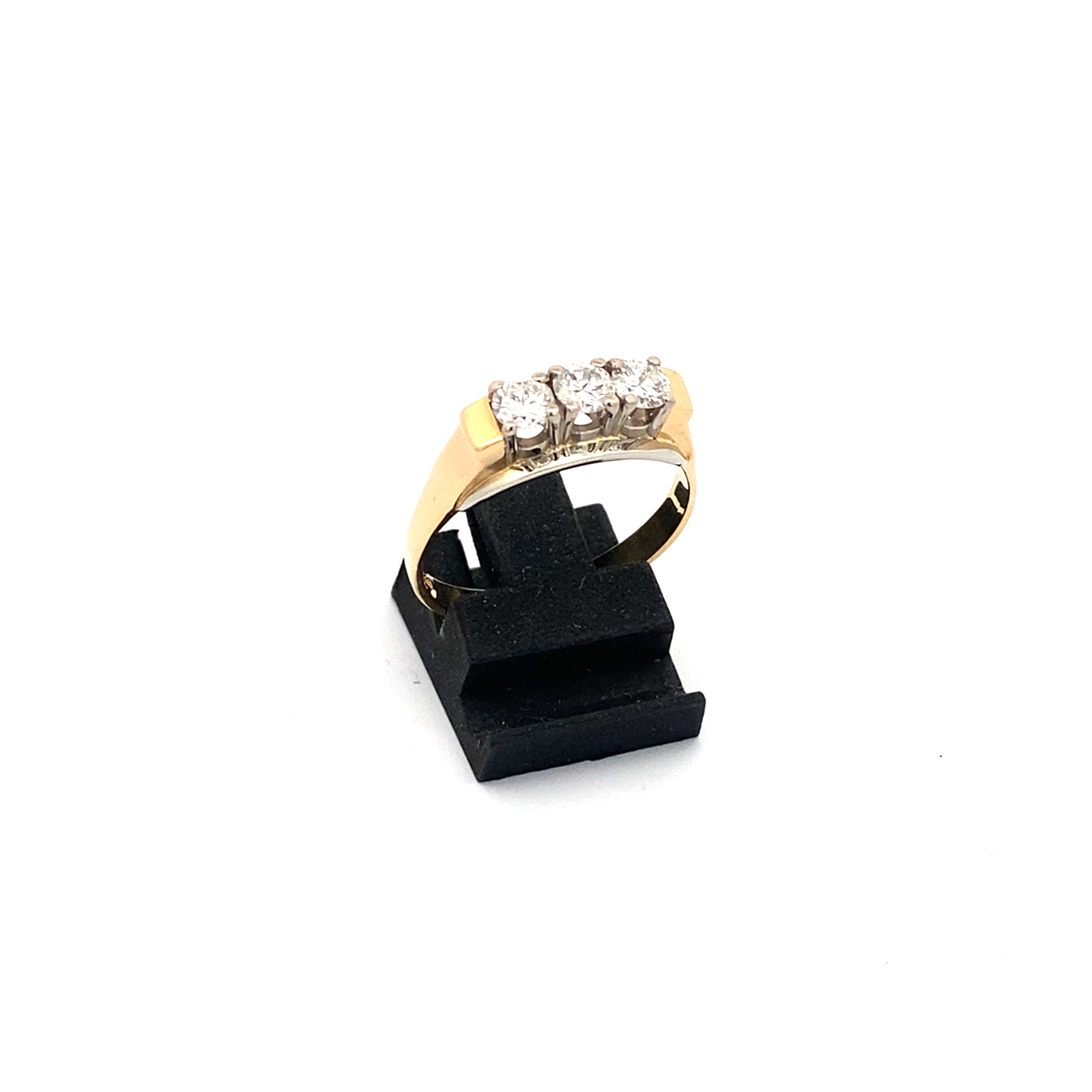 Brillantring Gelbgold/Weißgold 750