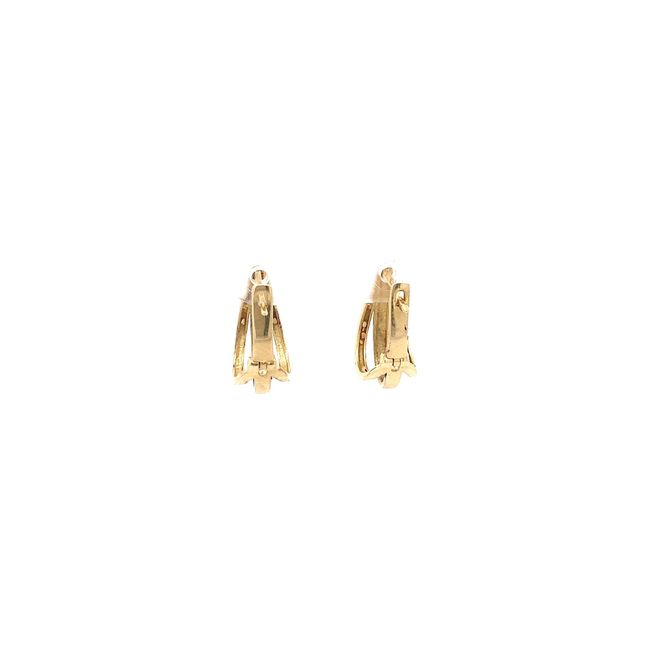 Ohrringe Gelbgold und Weißgold 585