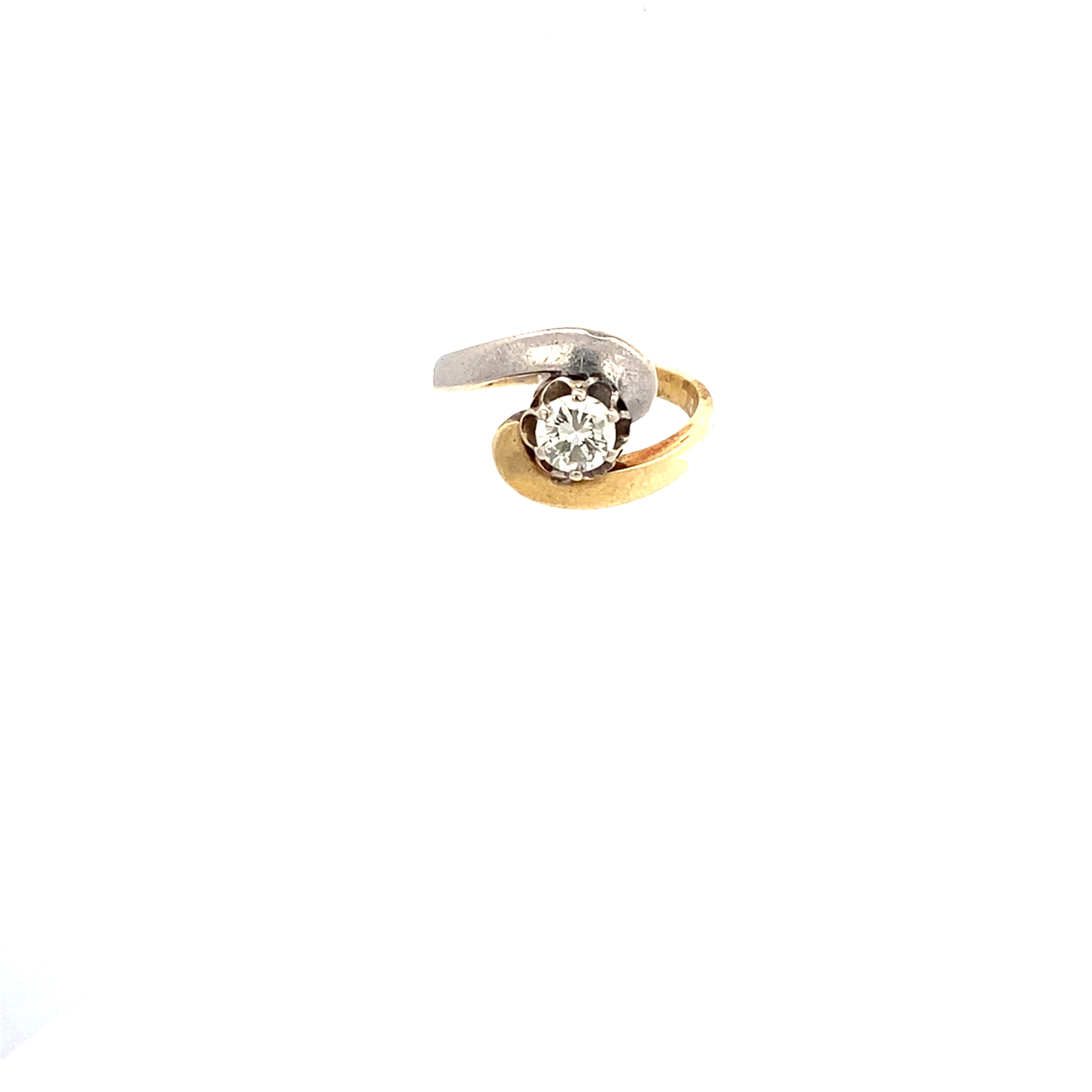 Brillantring 585/14 kt ca.0,42 ct