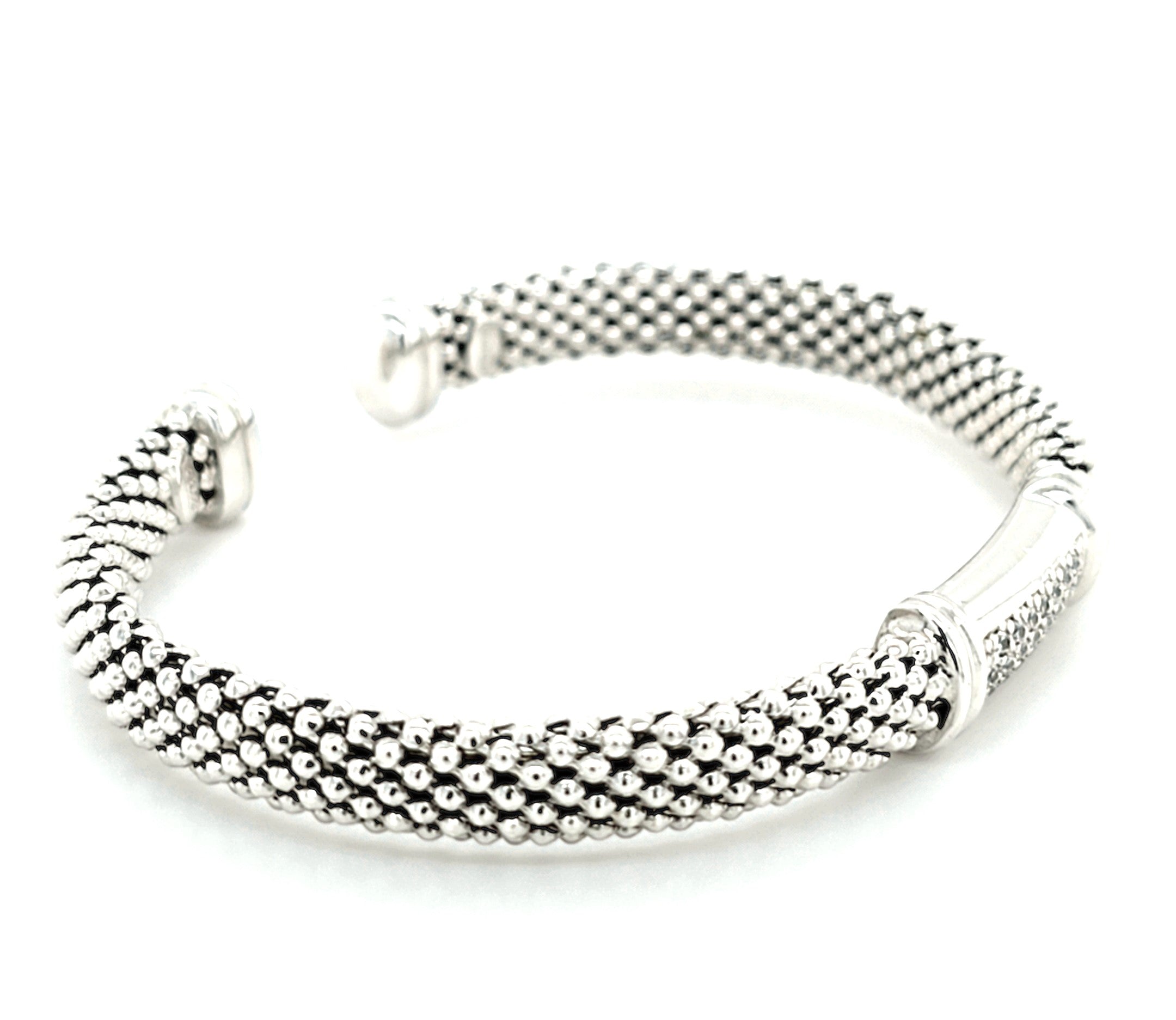 Armspange Silber 925 Zirkonia Damen Flexibel Geschenk