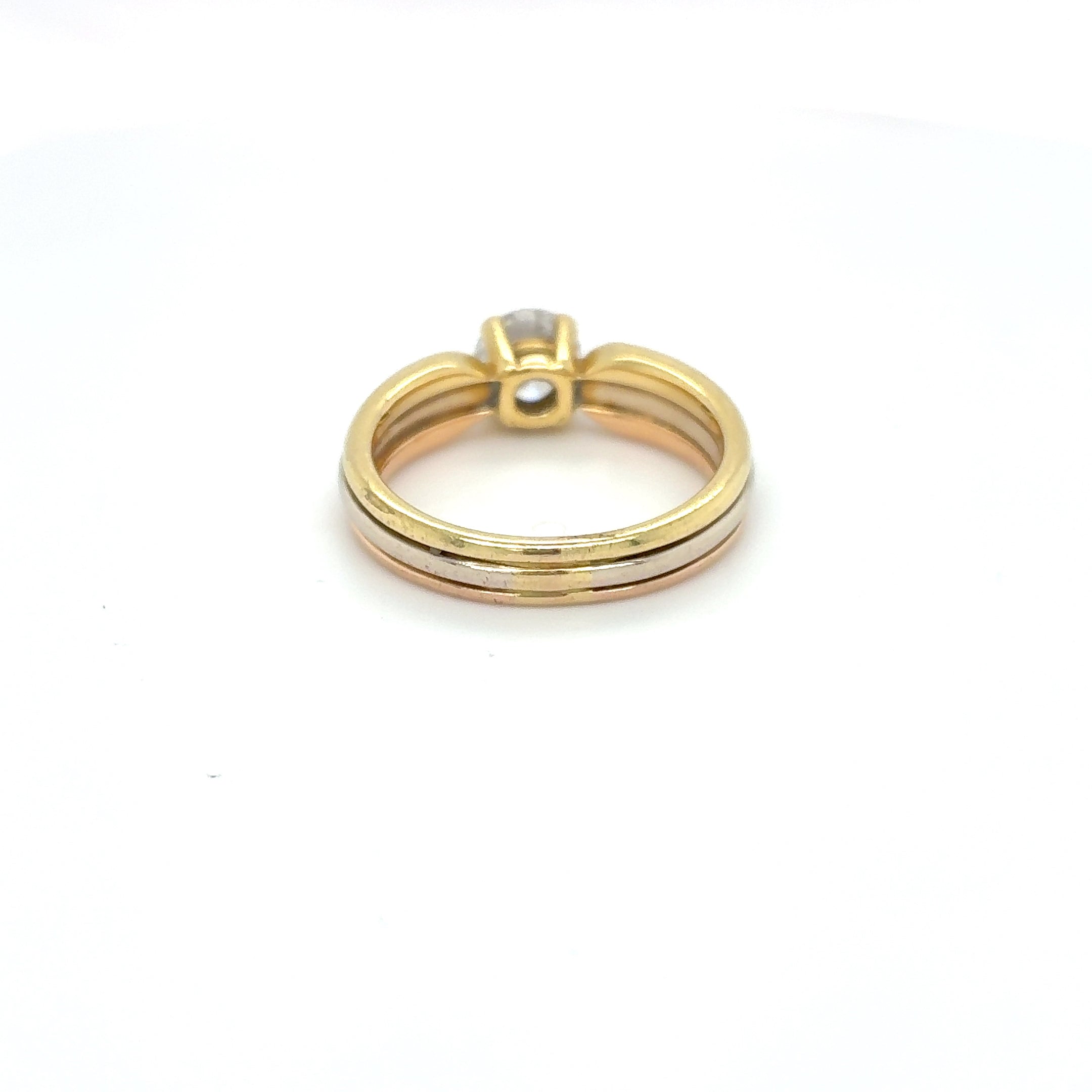 Brillant Goldring Tricolor 750 / 18kt Gr.60