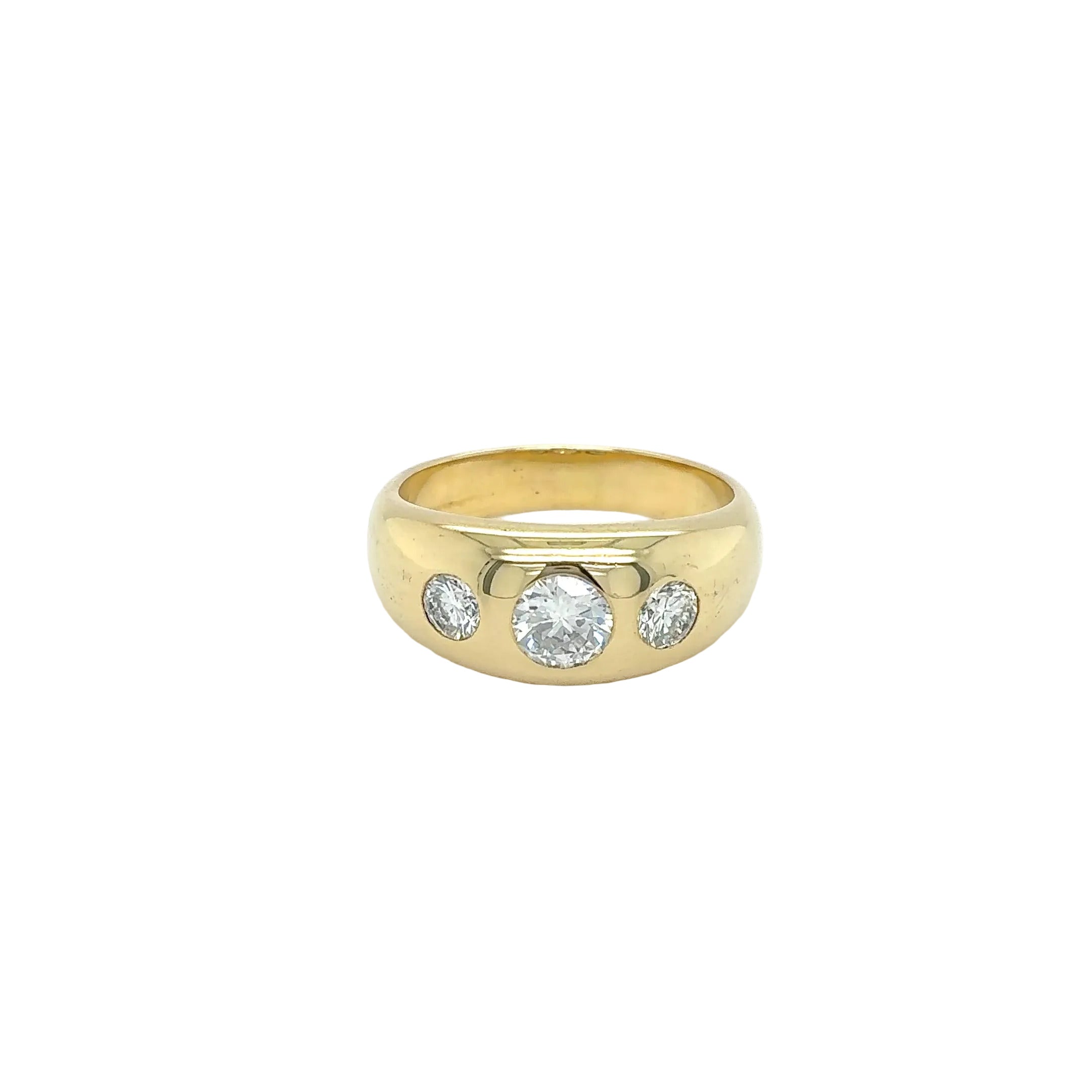 Damenring 585 Gelbgold 14kt Brillanten Gold Gr.55