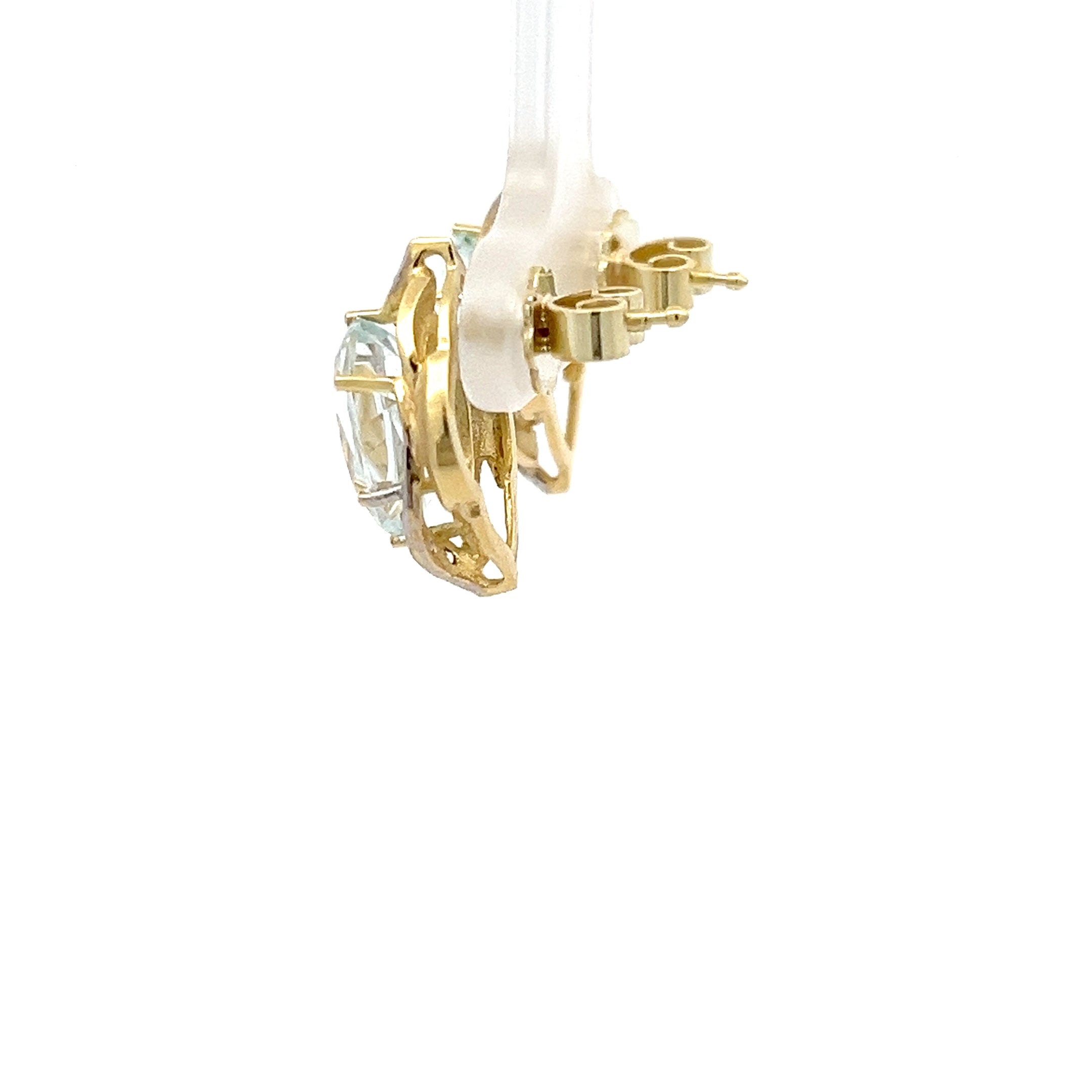 Ohrringe Ohrstecker Diamanten 585 14 Karat Gelb Gold