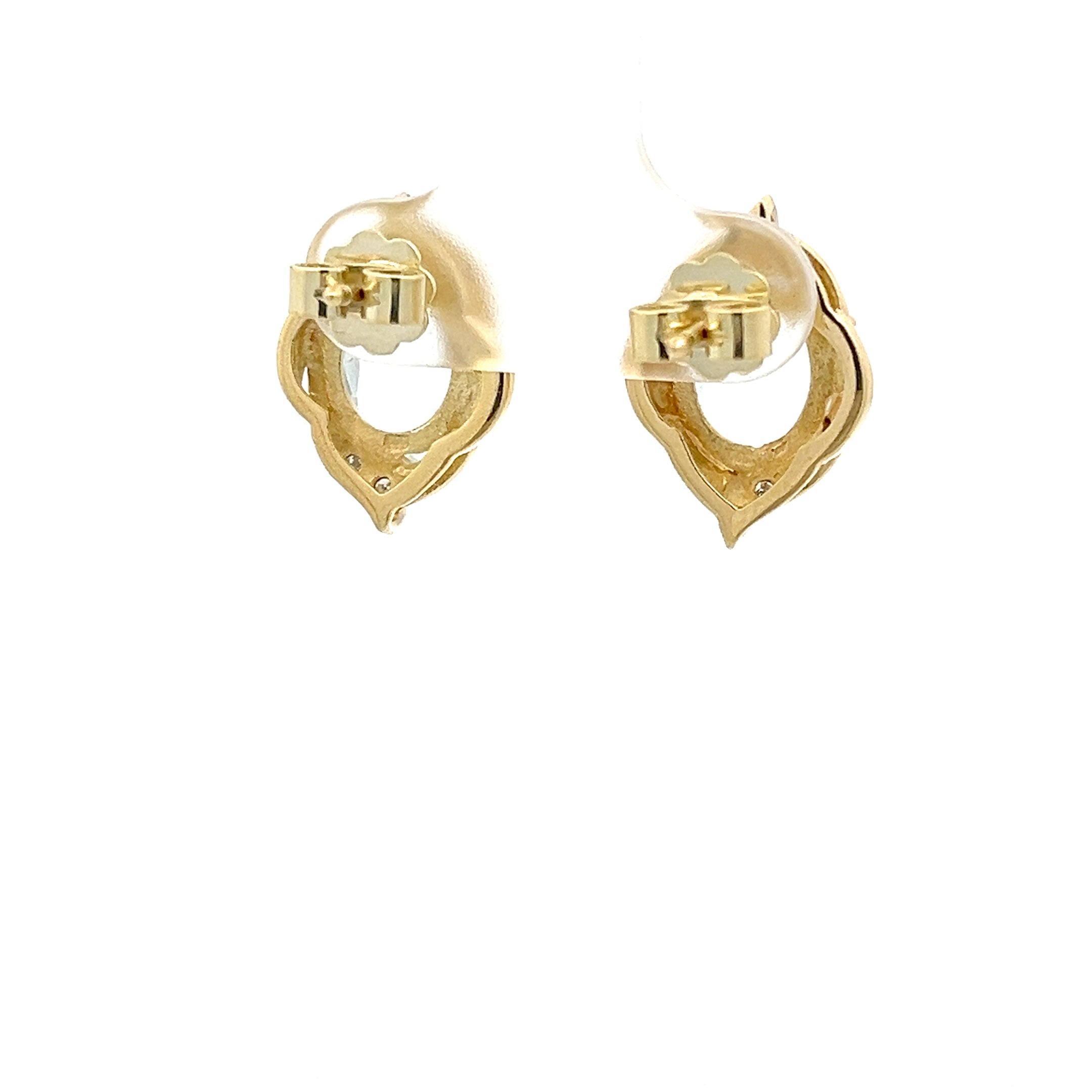 Ohrringe Ohrstecker Diamanten 585 14 Karat Gelb Gold