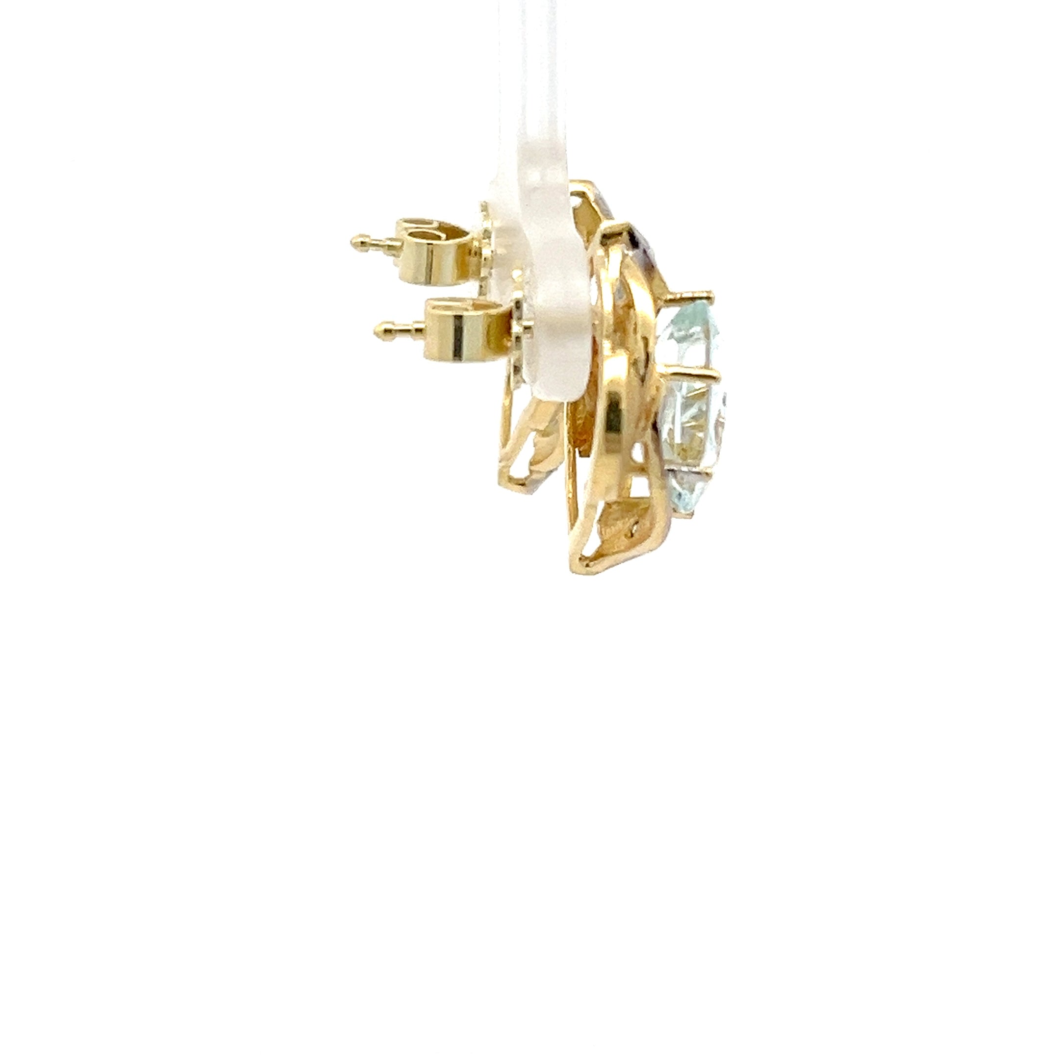 Ohrringe Ohrstecker Diamanten 585 14 Karat Gelb Gold