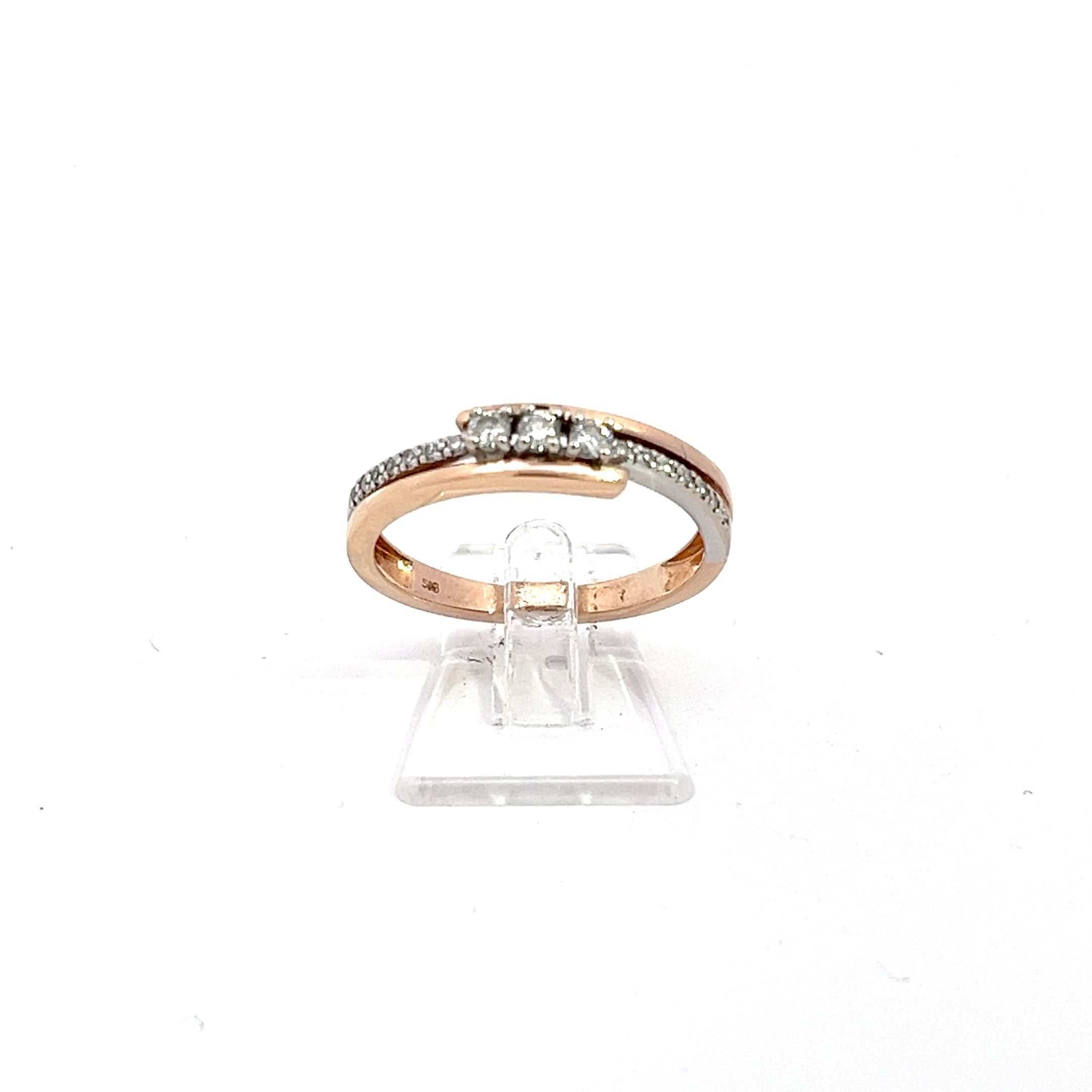 Diamanten Ring Rot Gold 585 14kt. *58