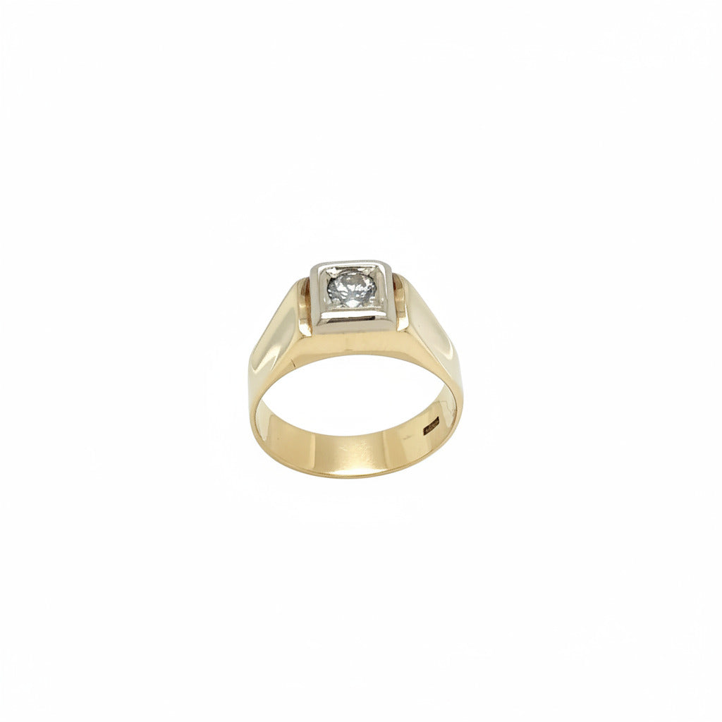 Ring Goldring 585 Gelbgold 14kt Brillant Gr.64