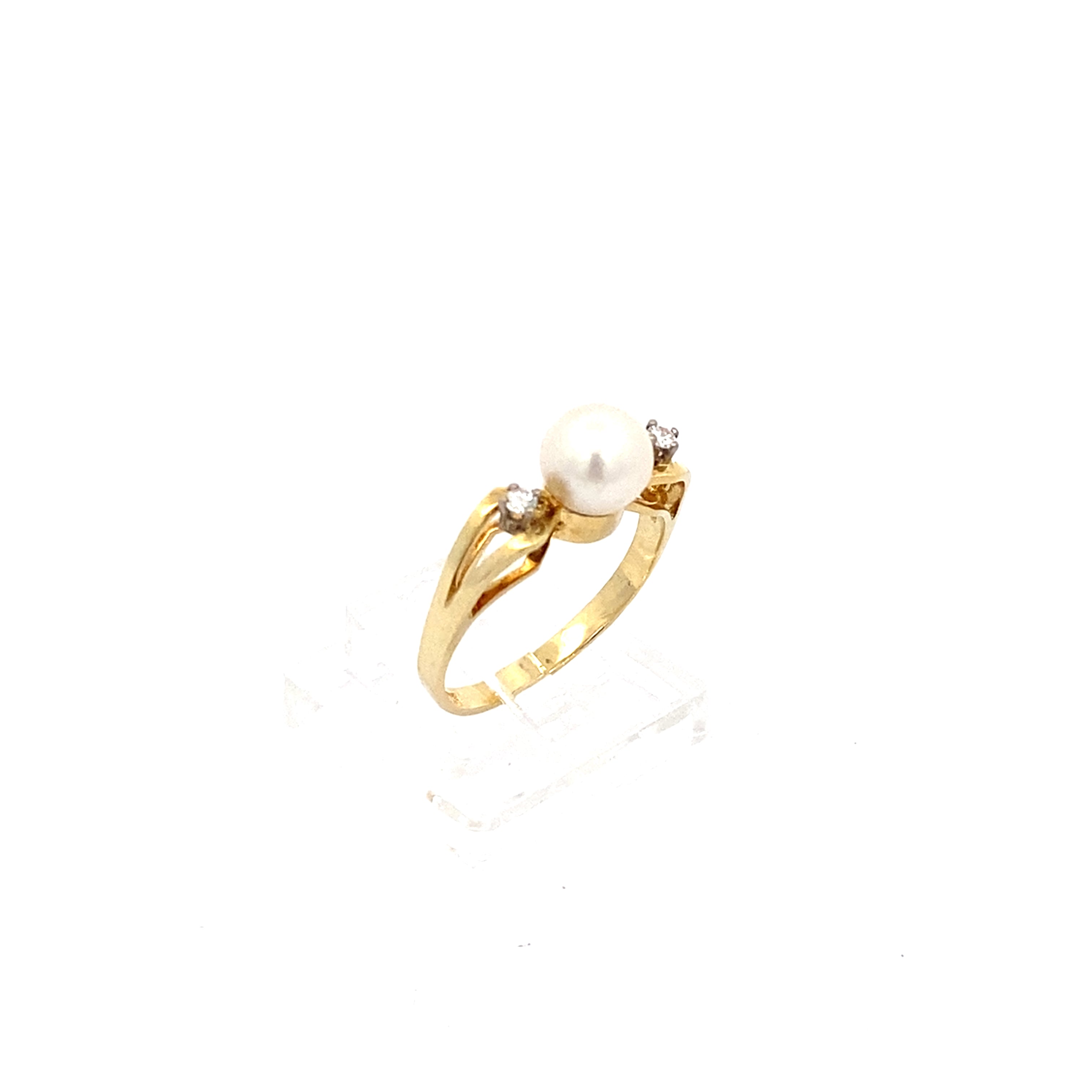 Damenring Gelbgold 585 mit Perle