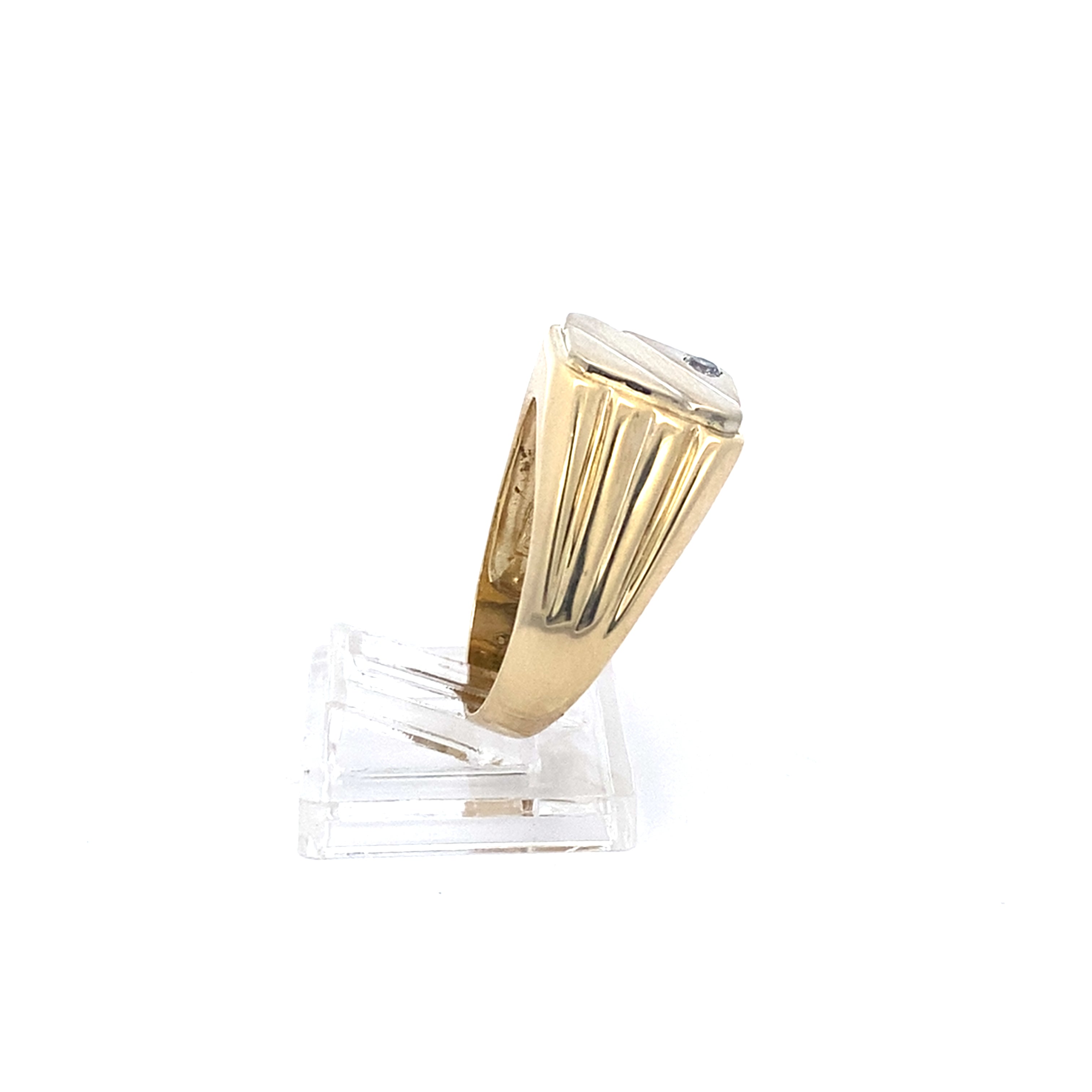 Herrenring Gelbgold Weißgold 585