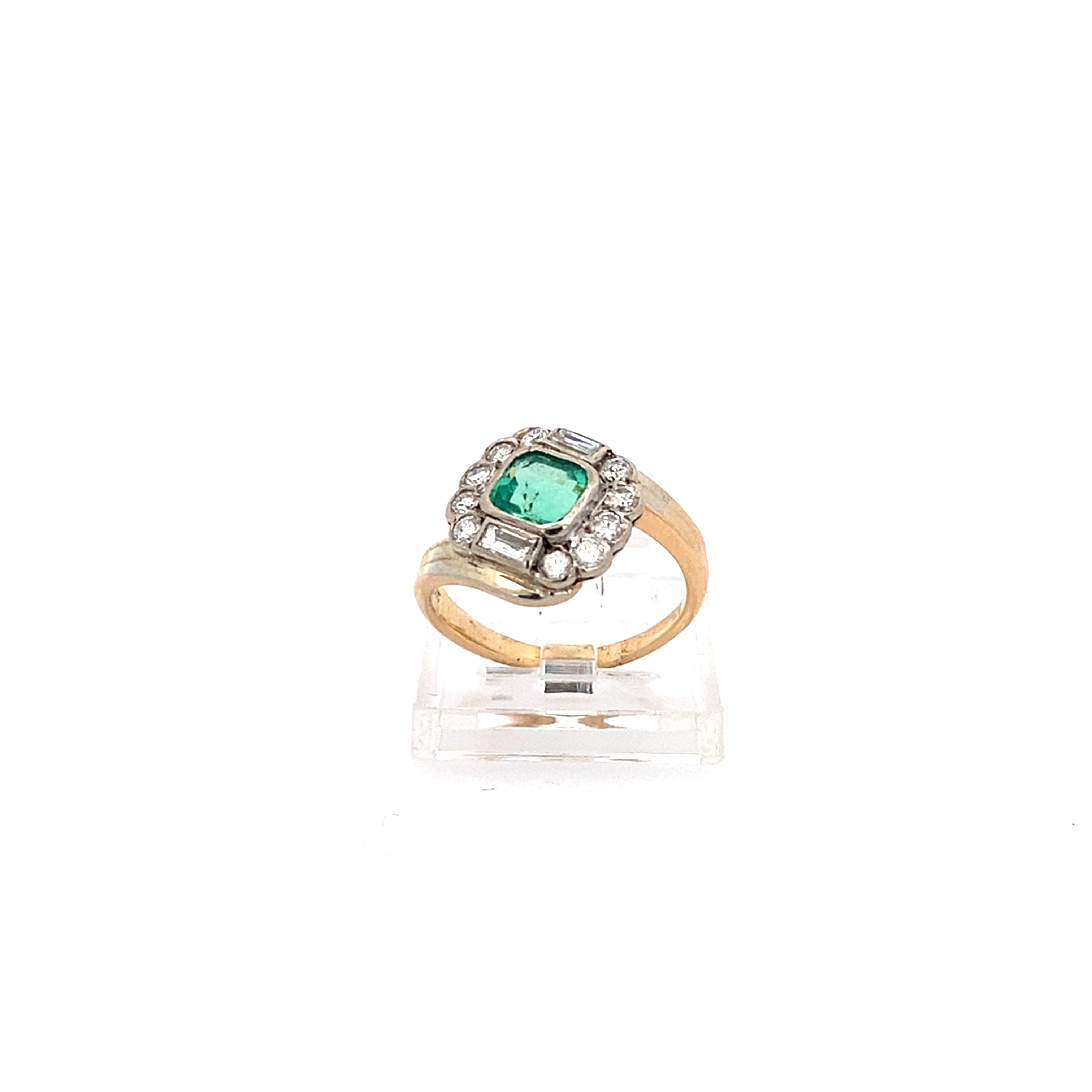 Damenring Gold 585/14kt Brillant Baguette