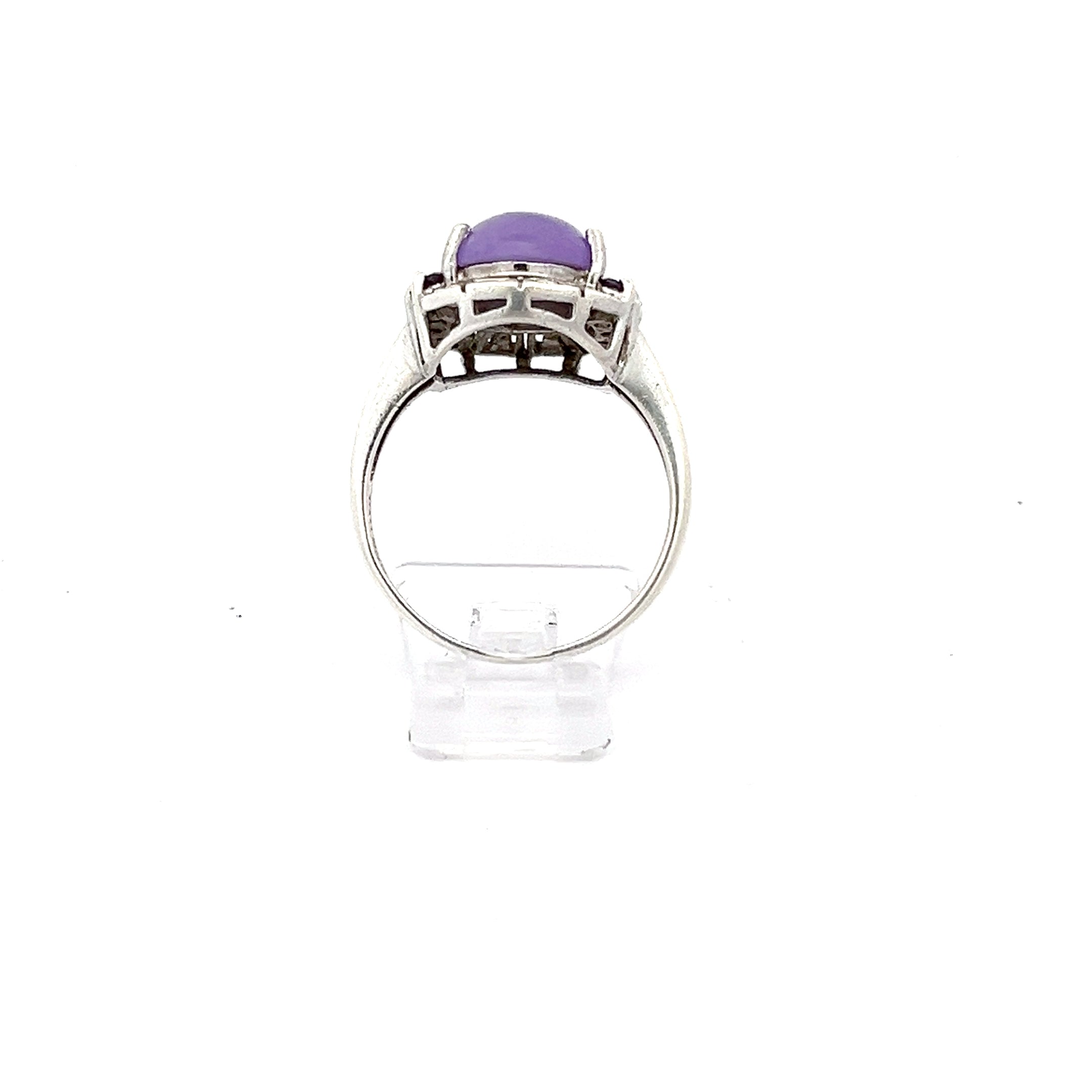 Sterling Silber Ring 925 mit lila Steinen *60